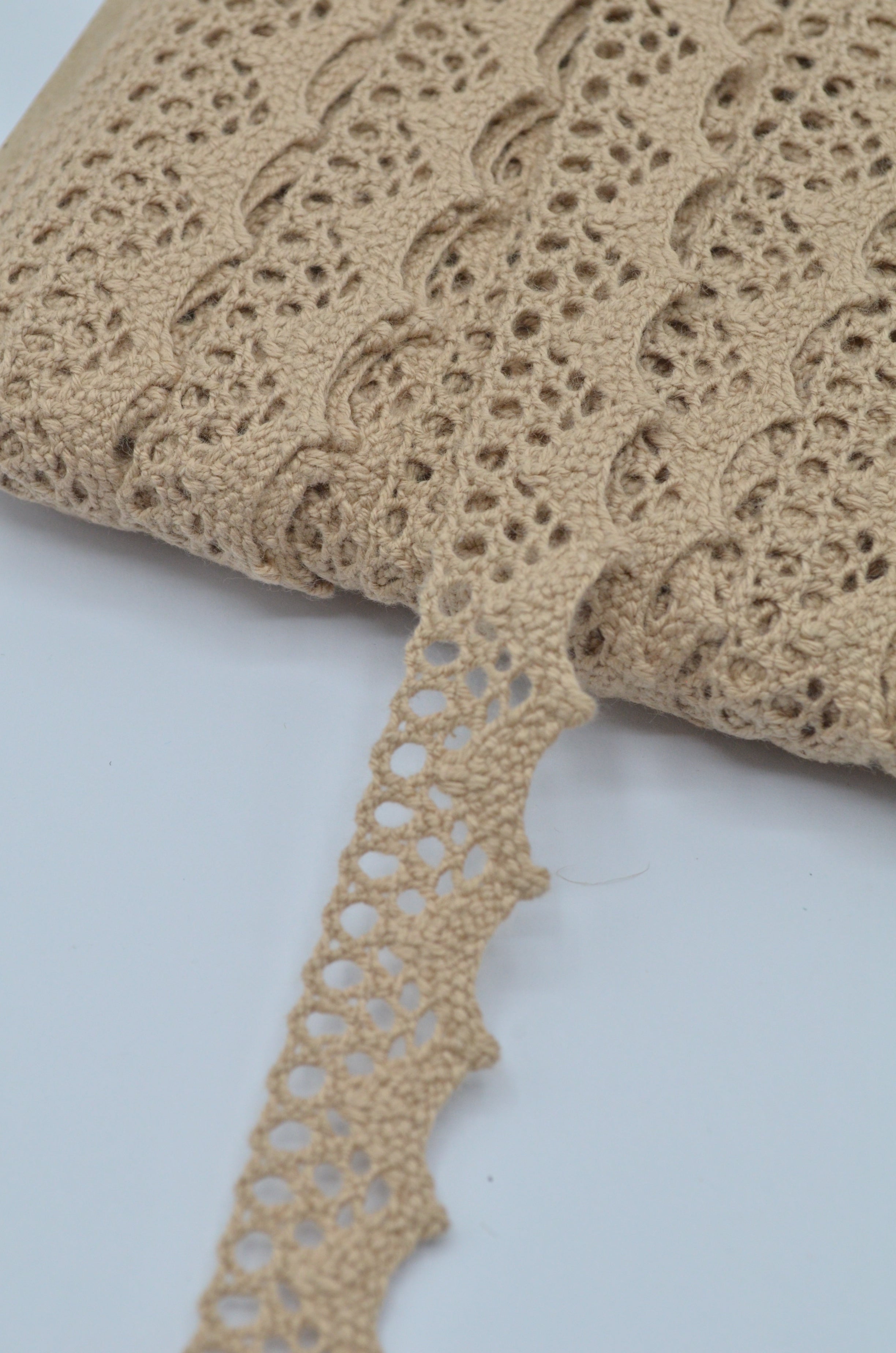 Dantela De Bumbac 17mm, Bej