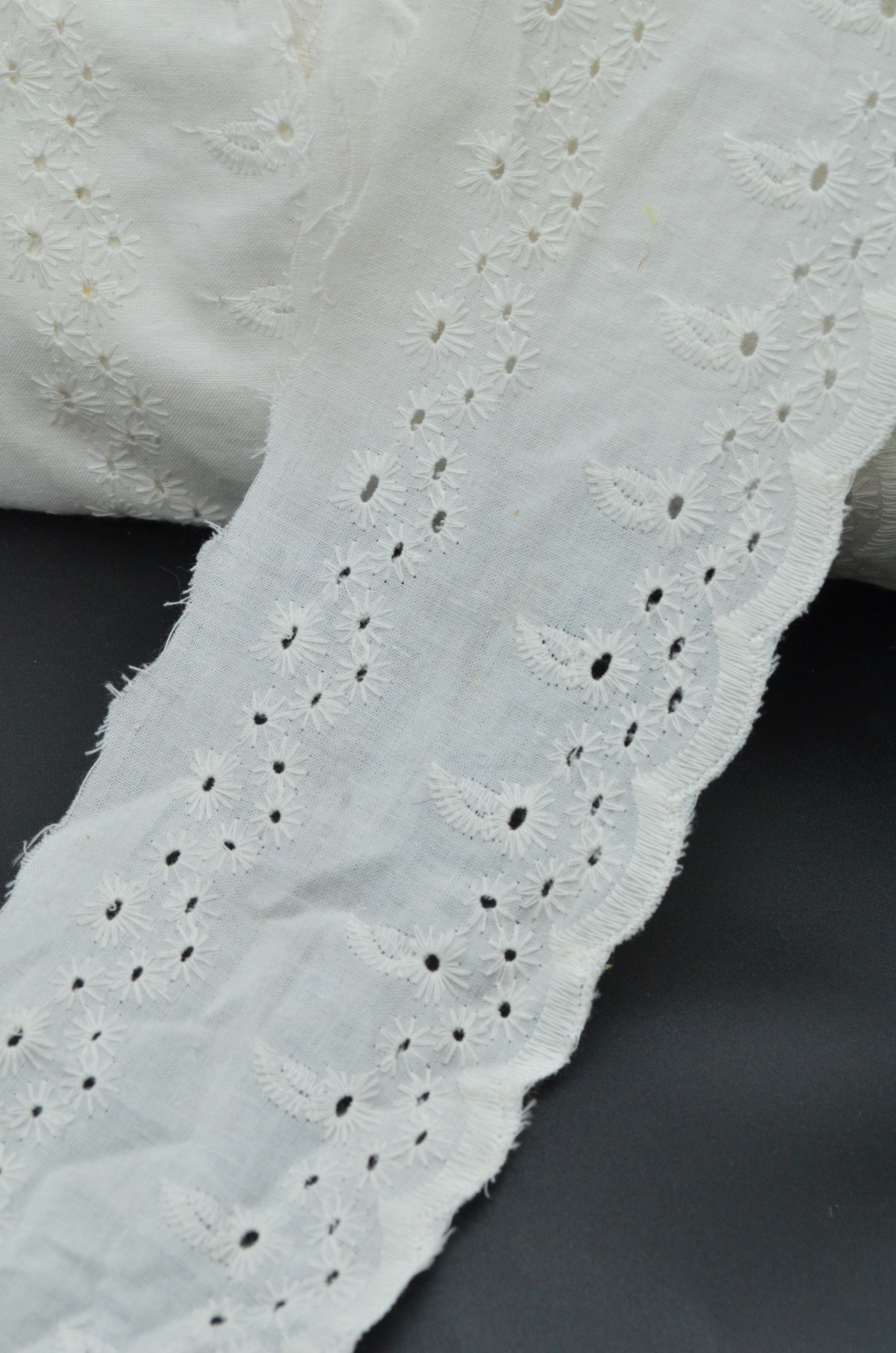 Dantela De Bumbac 10cm, Alba