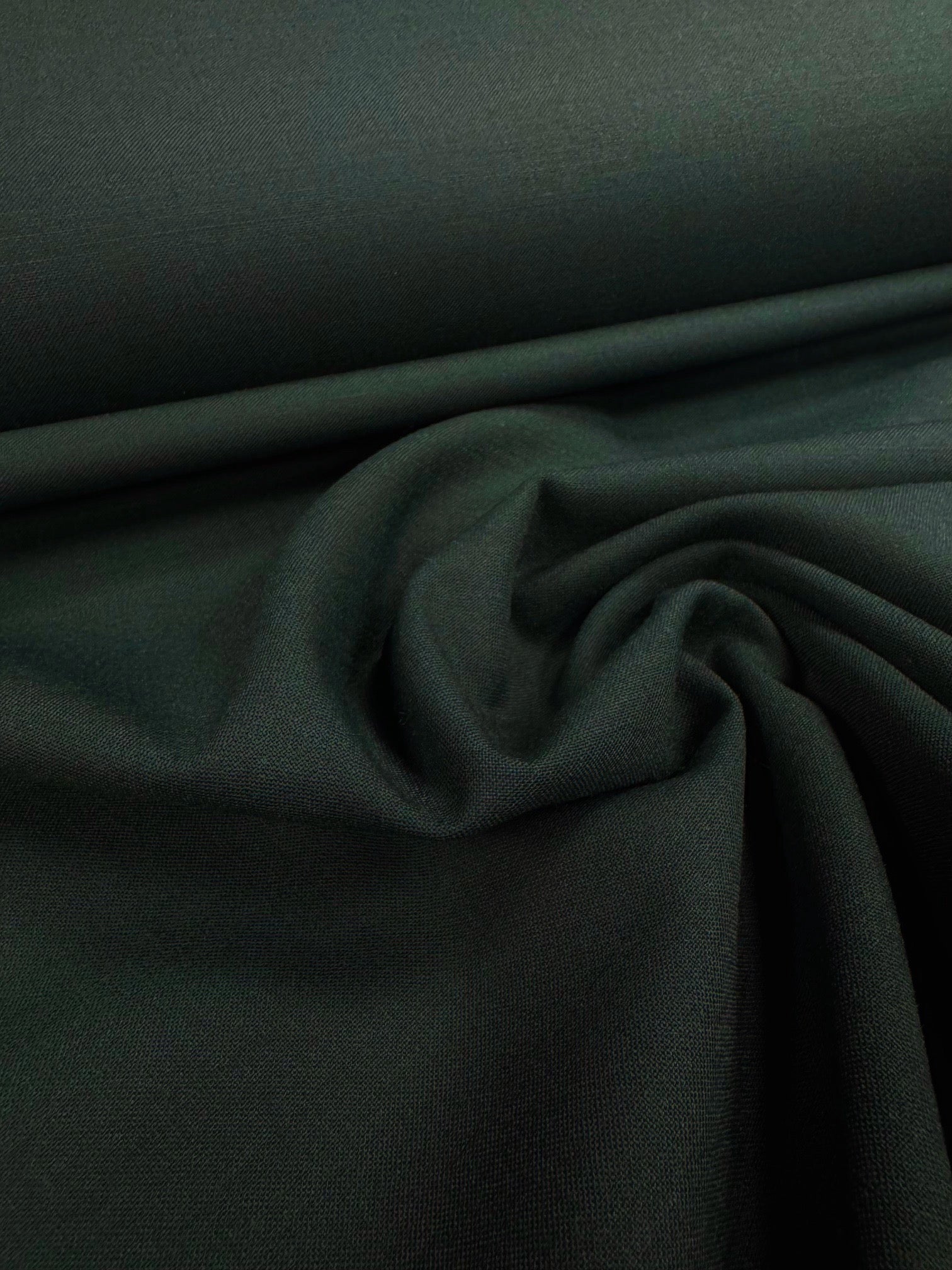 Stofa Tergal De Lana Cu Elastan, Verde Inchis