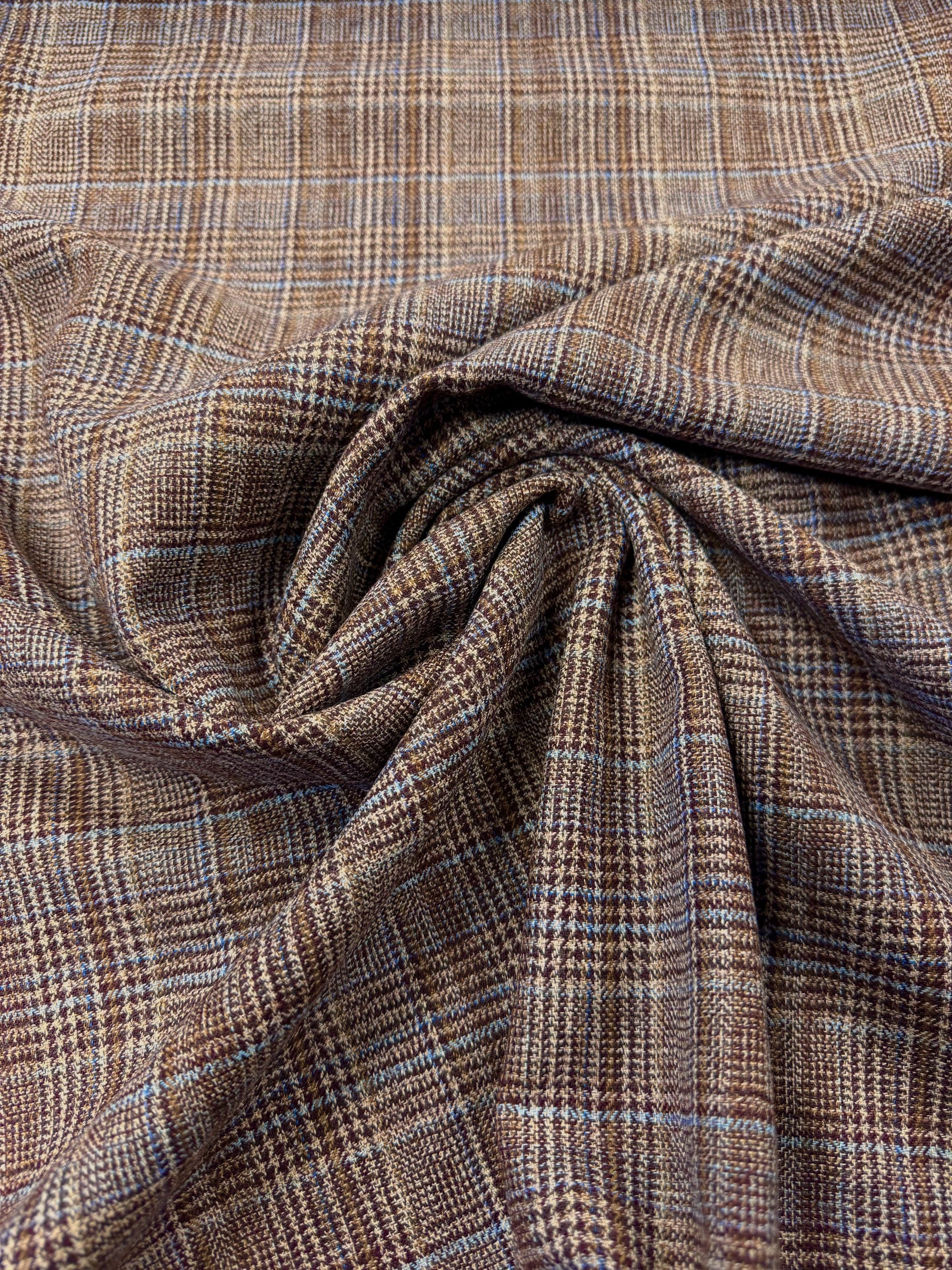 Stofa In Carouri De Lana, Maro