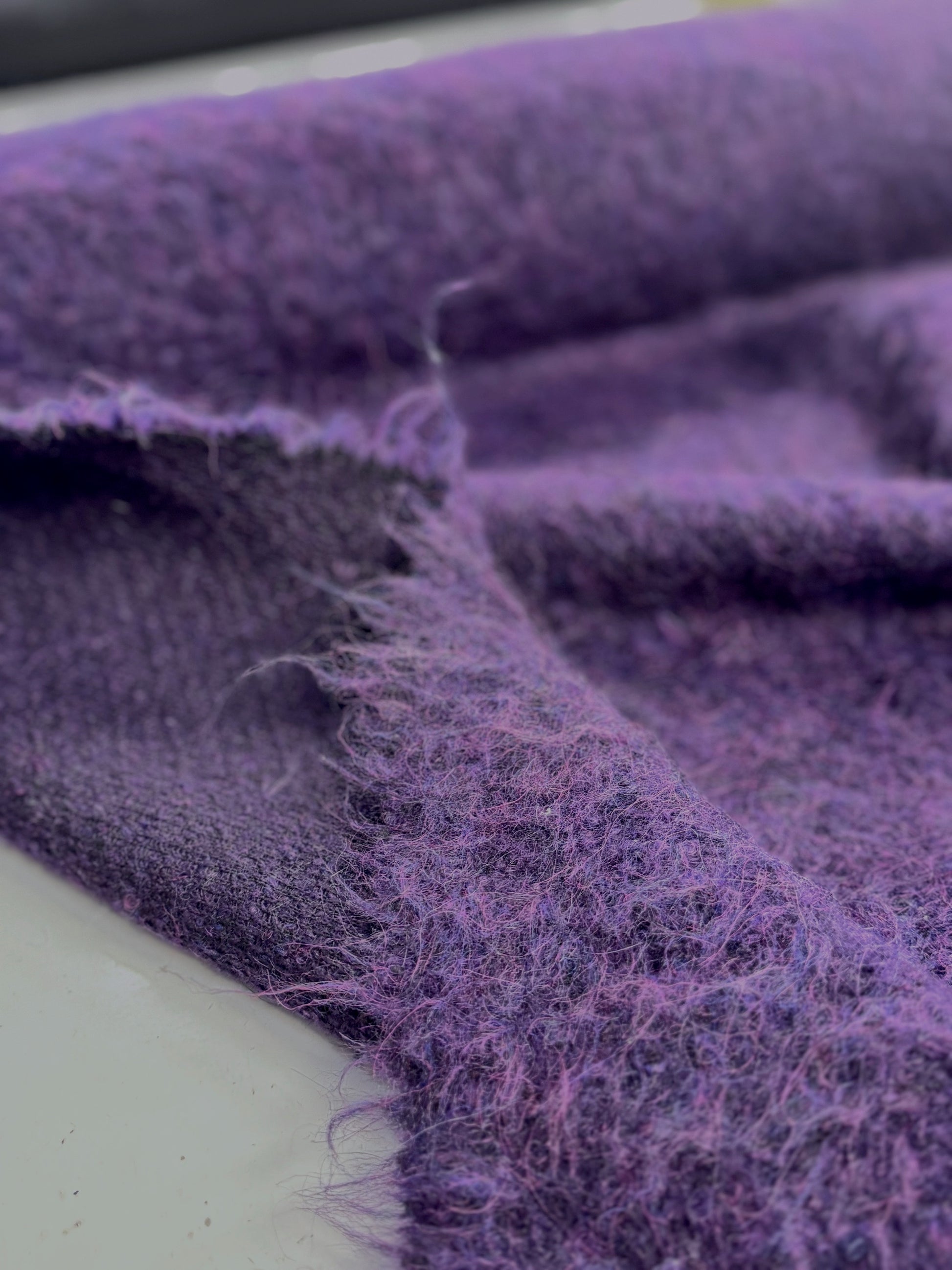 Stofa De Palton Din Lana Elastica, Mov