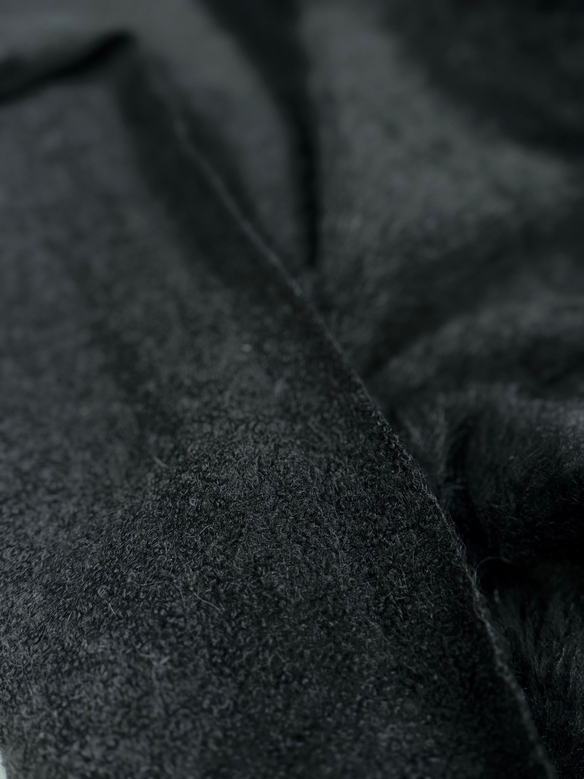 Stofa De Palton Din Lana Elastica, Negru