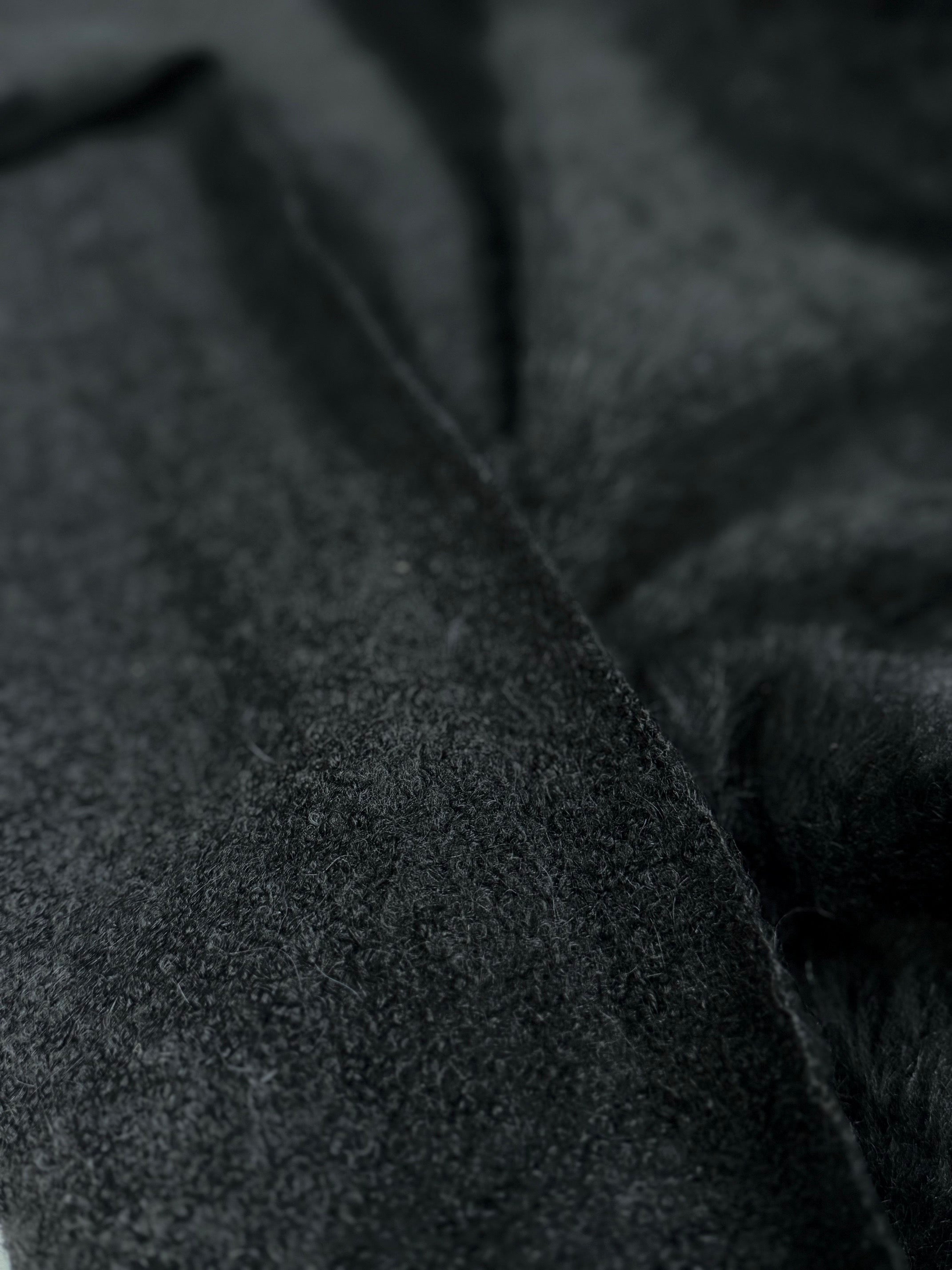 Stofa De Palton Din Lana Elastica, Negru