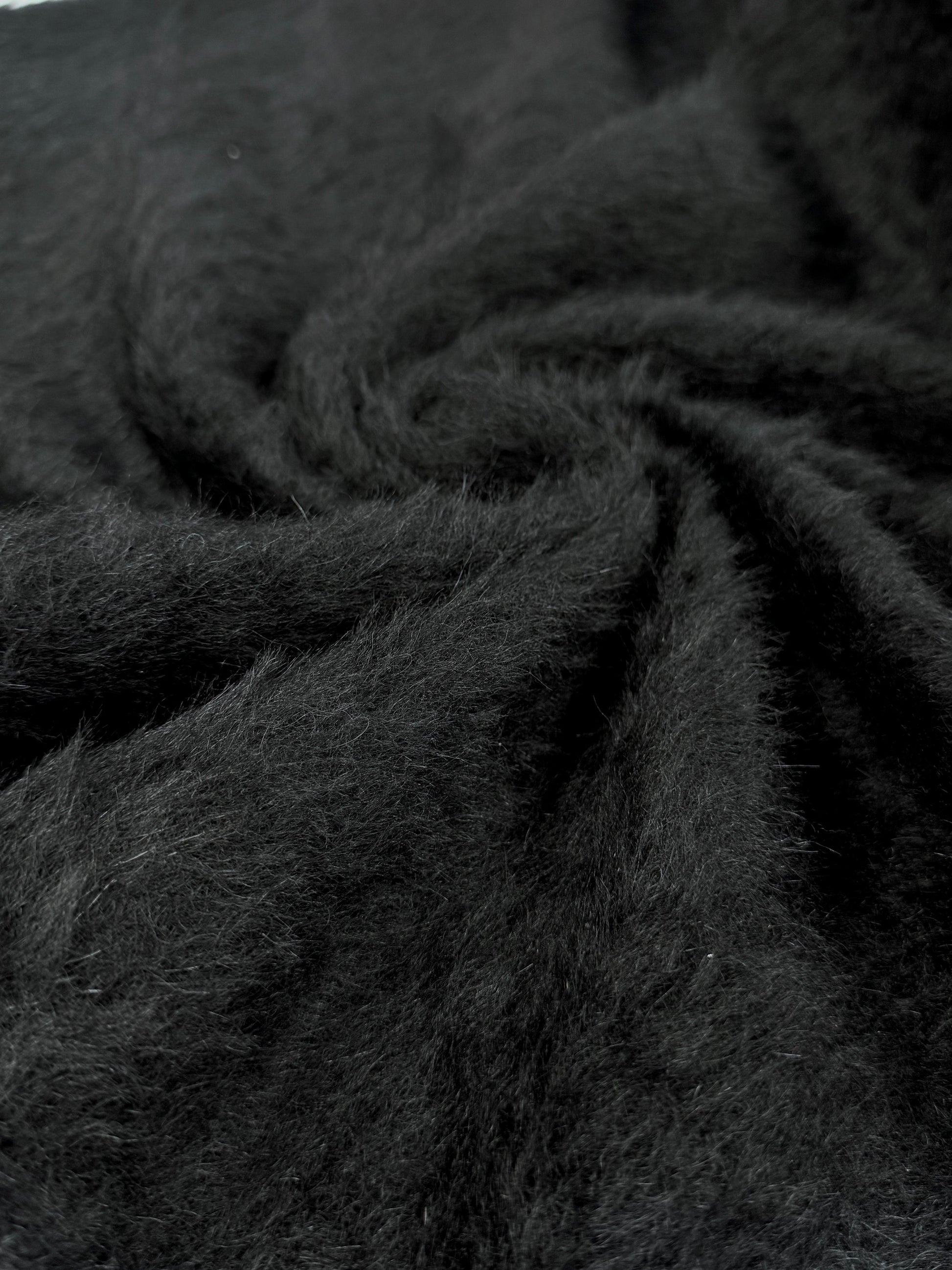 Stofa De Palton Din Lana Elastica, Negru