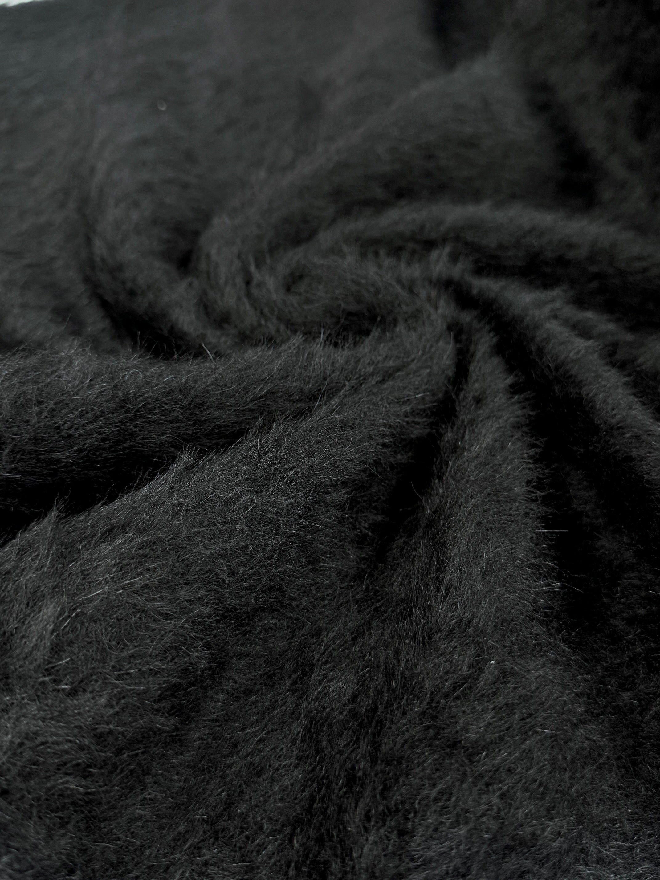 Stofa De Palton Din Lana Elastica, Negru