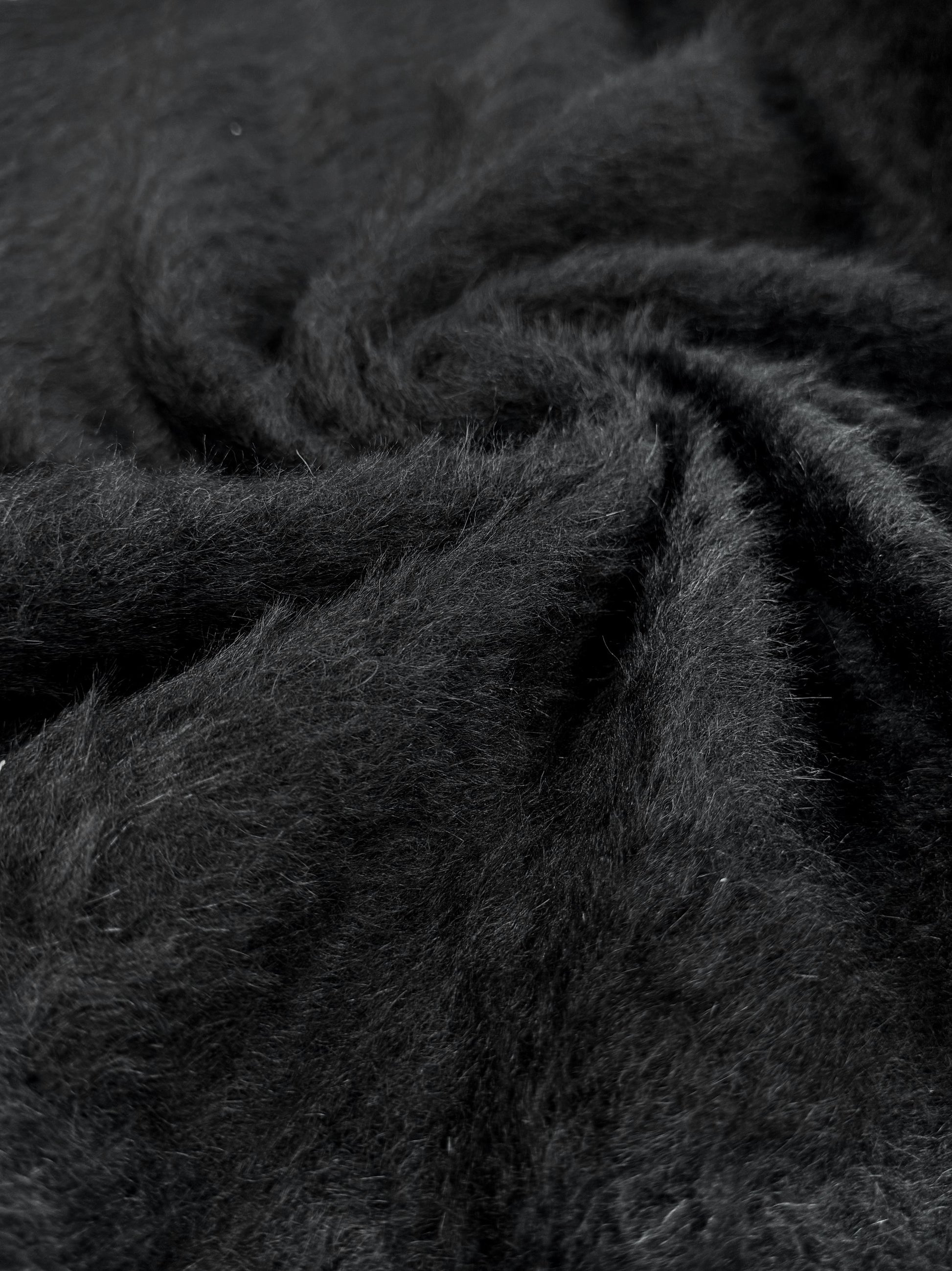 Stofa De Palton Din Lana Elastica, Negru