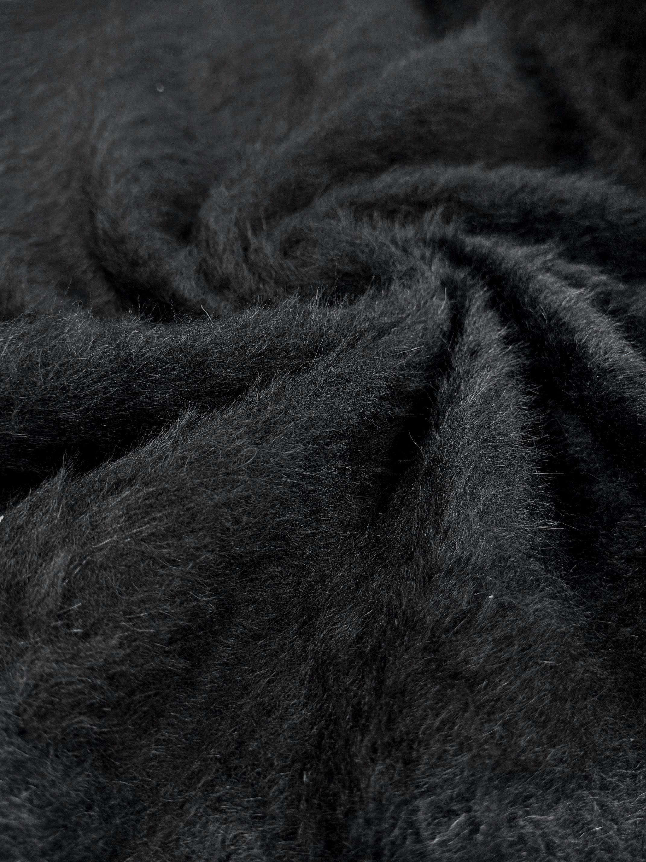 Stofa De Palton Din Lana Elastica, Negru