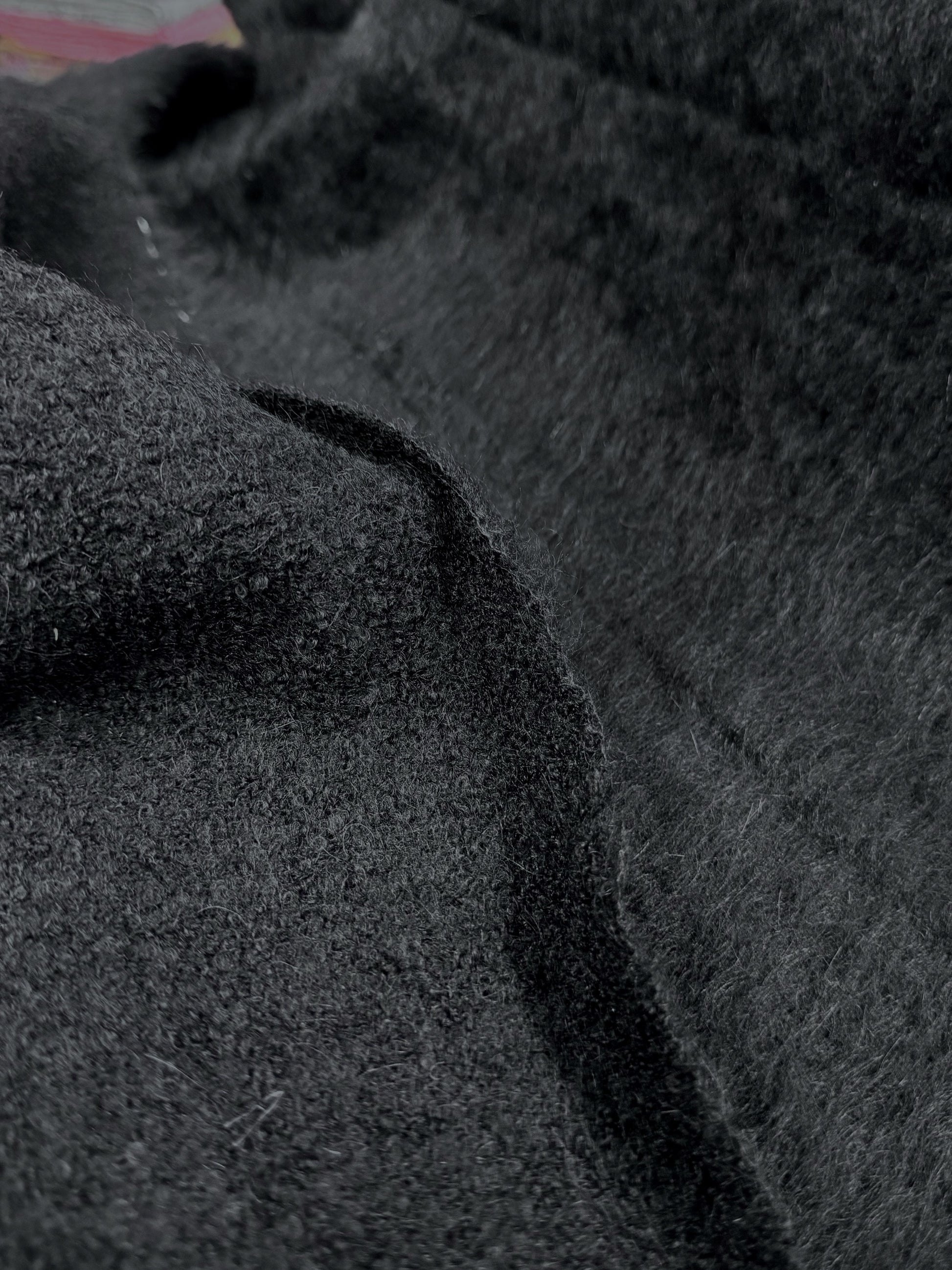 Stofa De Palton Din Lana Elastica, Negru