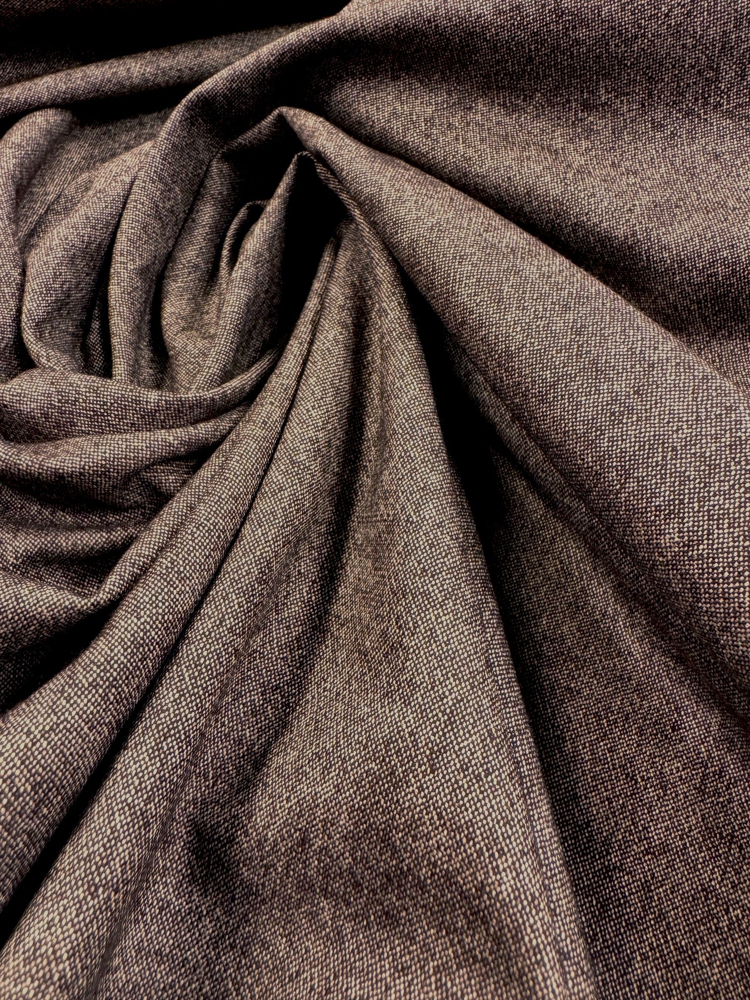 Stofa Subtire De Lana Pepit Maro