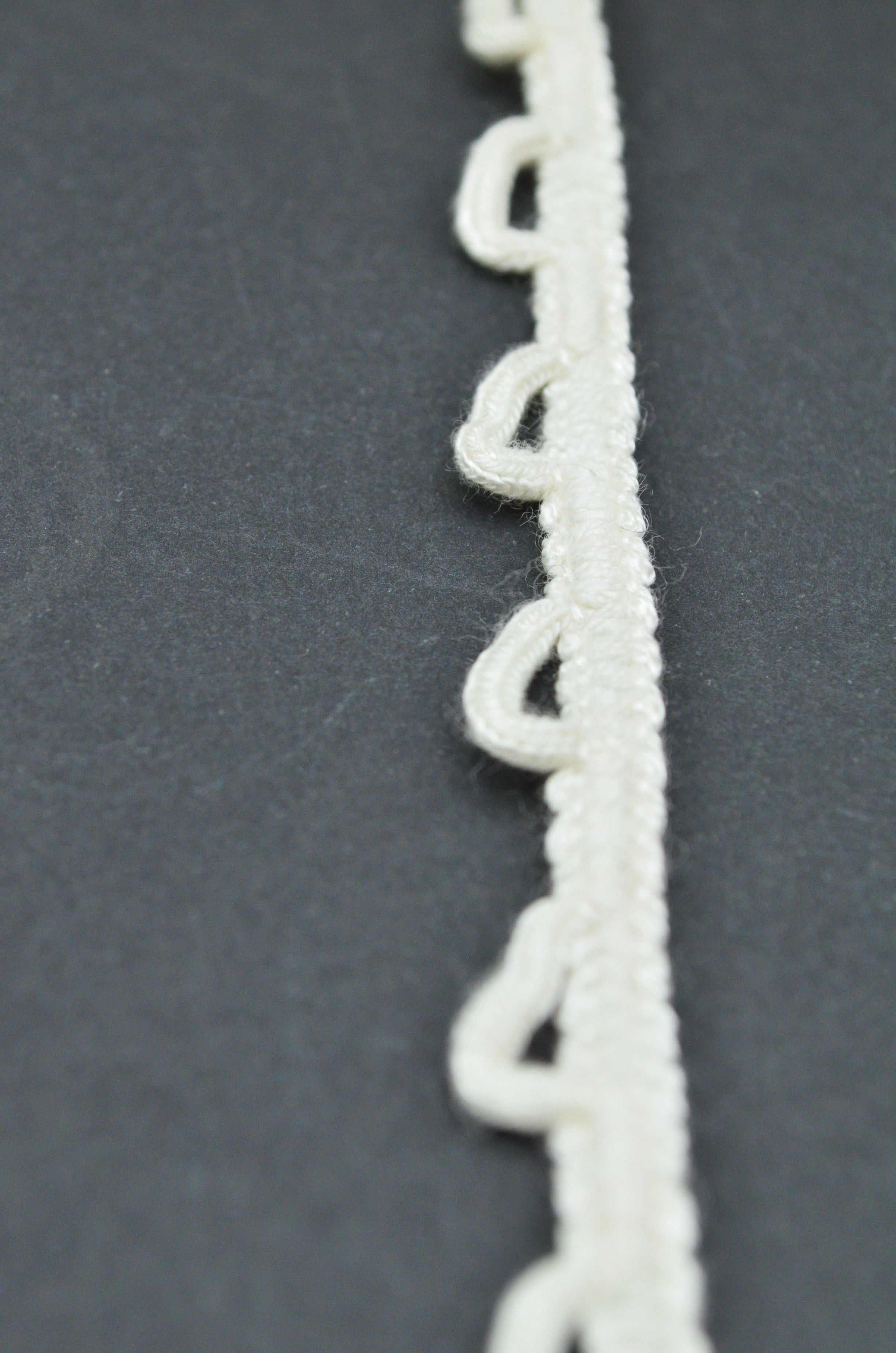 Pasmanterie Cu Bride Din Bumbac, 10mm, Ivoire