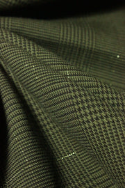 Stofa In Carouri Cu Fir Lame Auriu