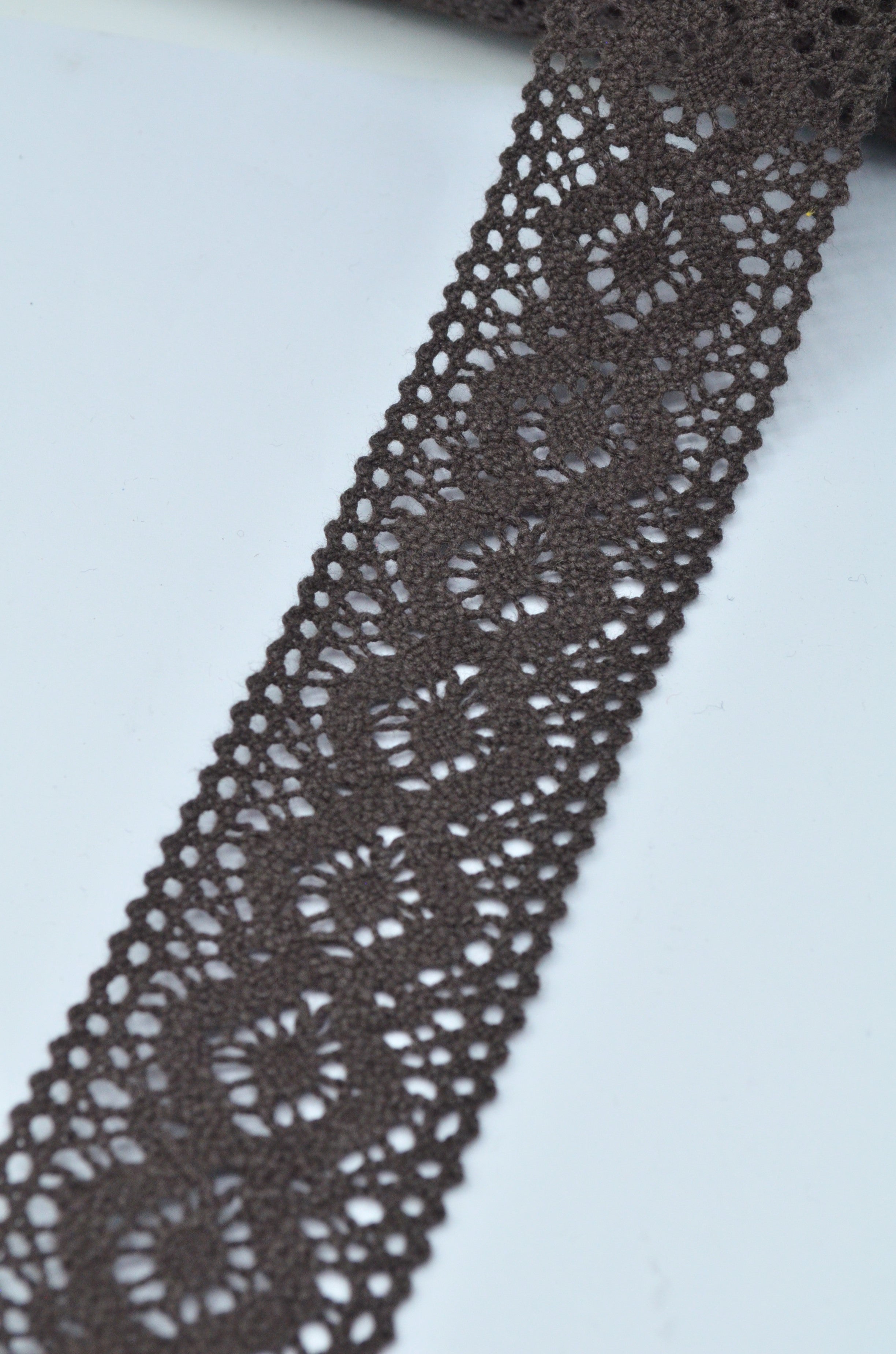 Dantela De Bumbac 40mm, Maro