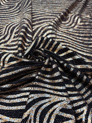 Lurex negru cu auriu