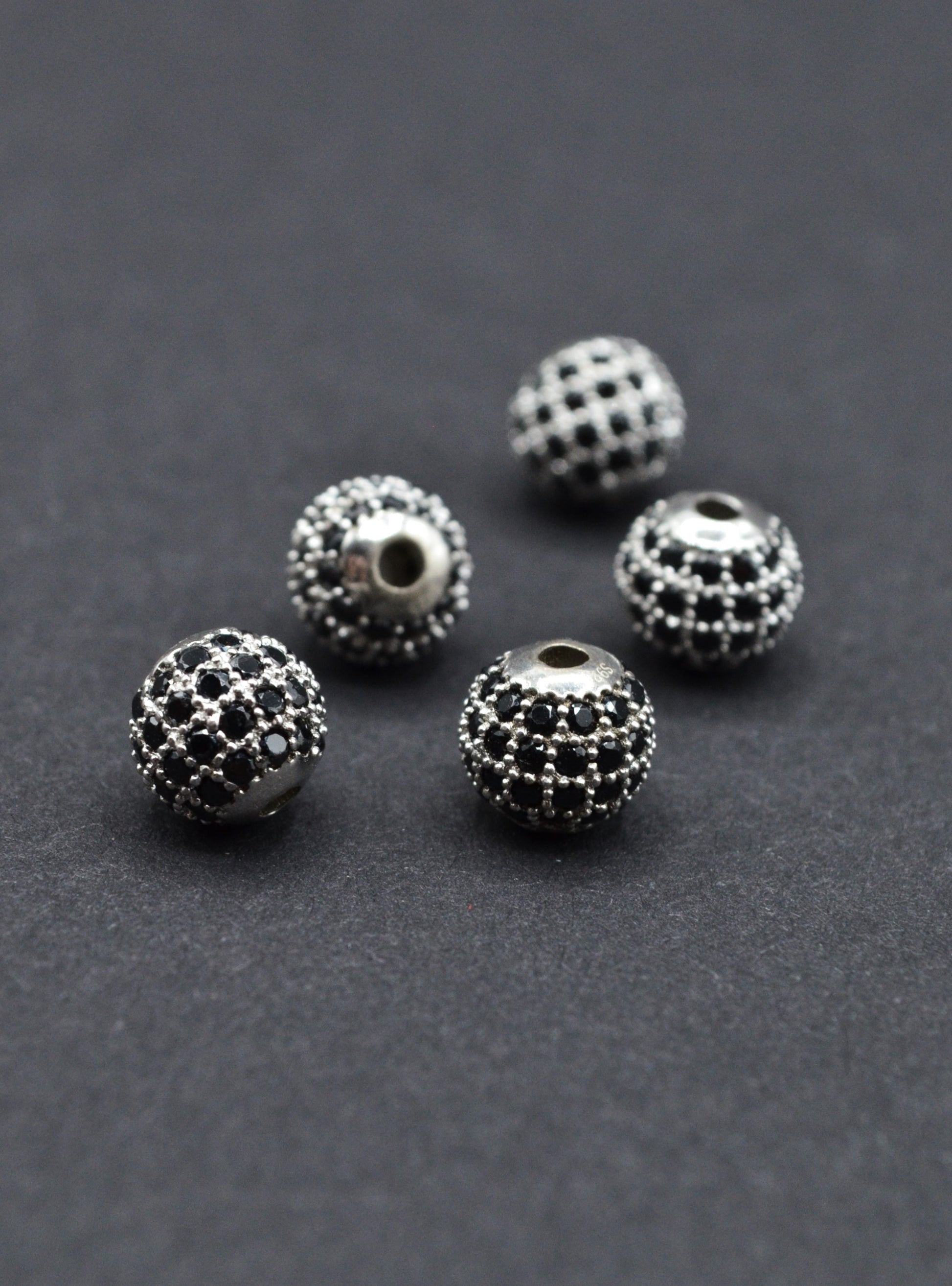 Distantiera Argint 925 Cu Pietre 8mm, Pret Pe Bucata