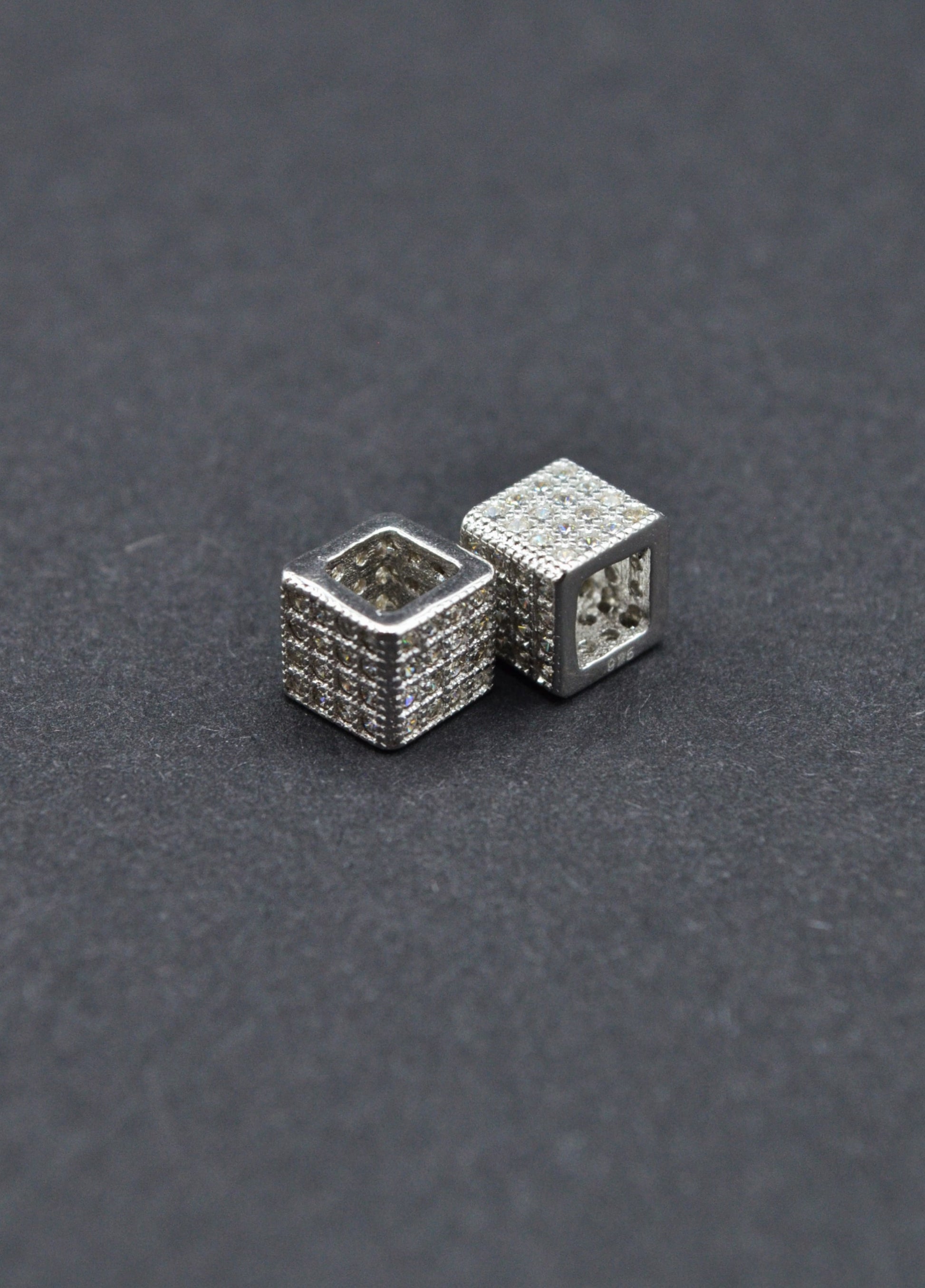 Distantiera Argint 925 Cu Pietre 6mm, Pret Pe Bucata