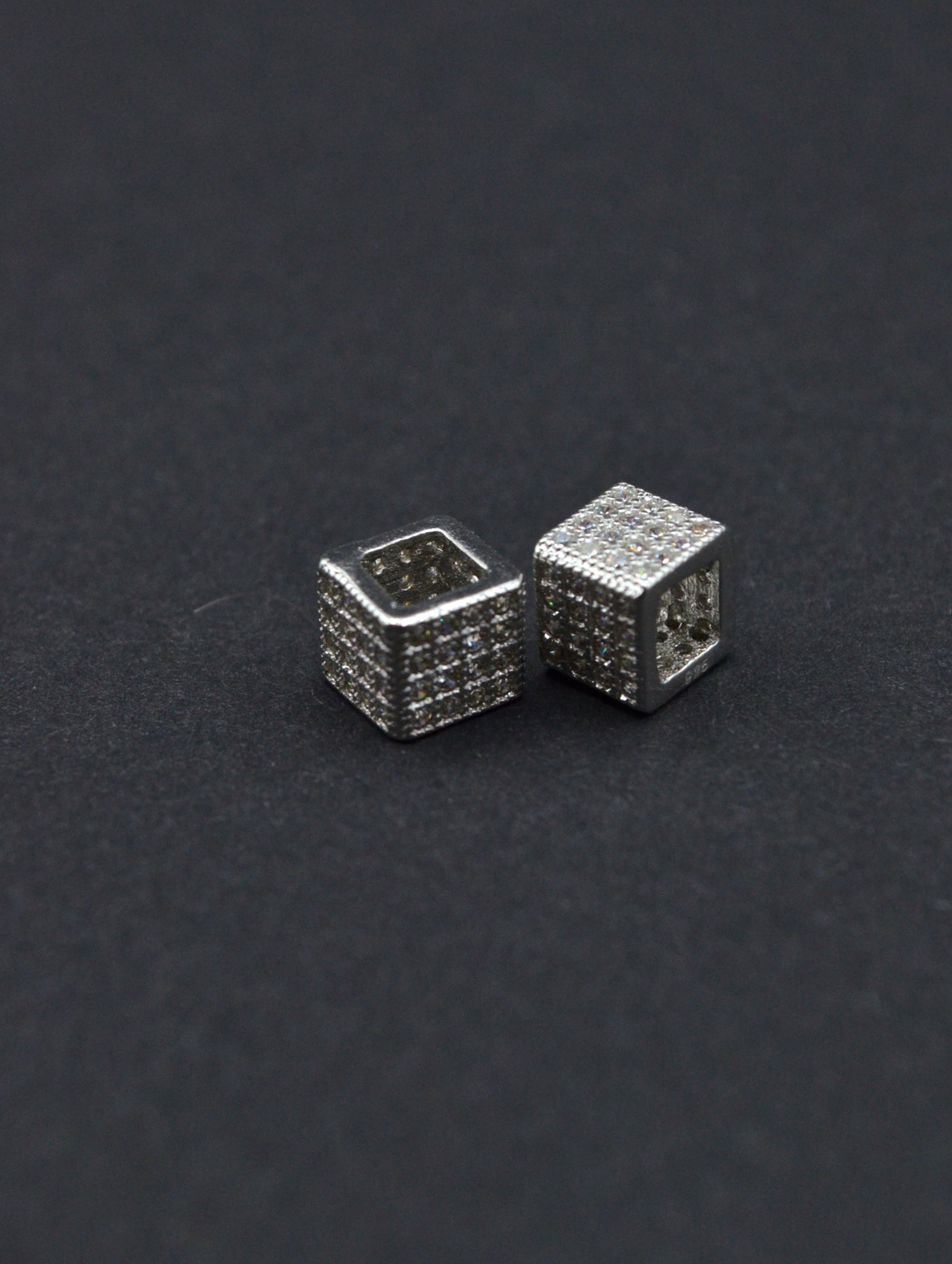 Distantiera Argint 925 Cu Pietre 6mm, Pret Pe Bucata