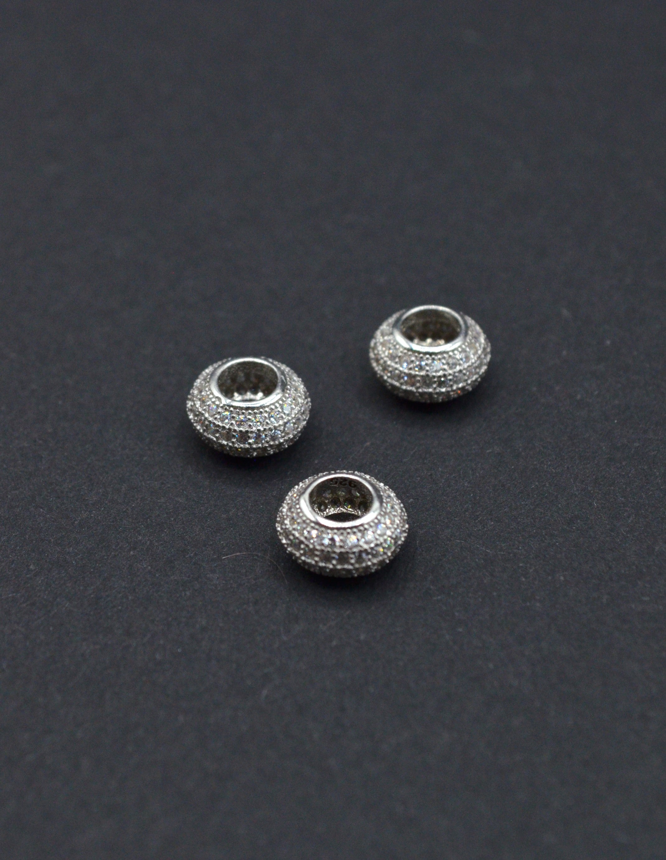 Distantiera Argint 925 Cu Pietre 5x9mm, Pret Pe Bucata