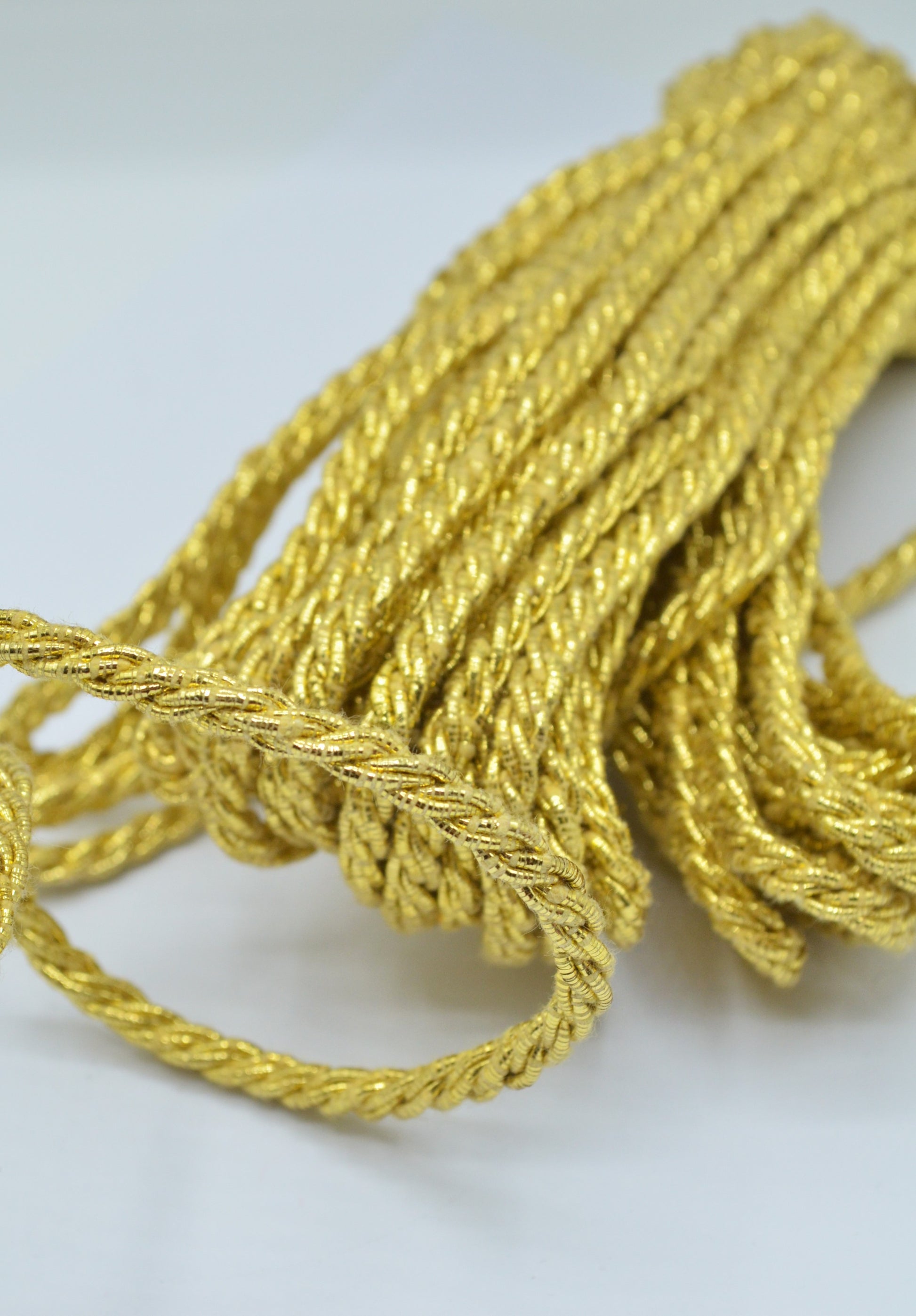 Snur Rasucit 5mm, Auriu