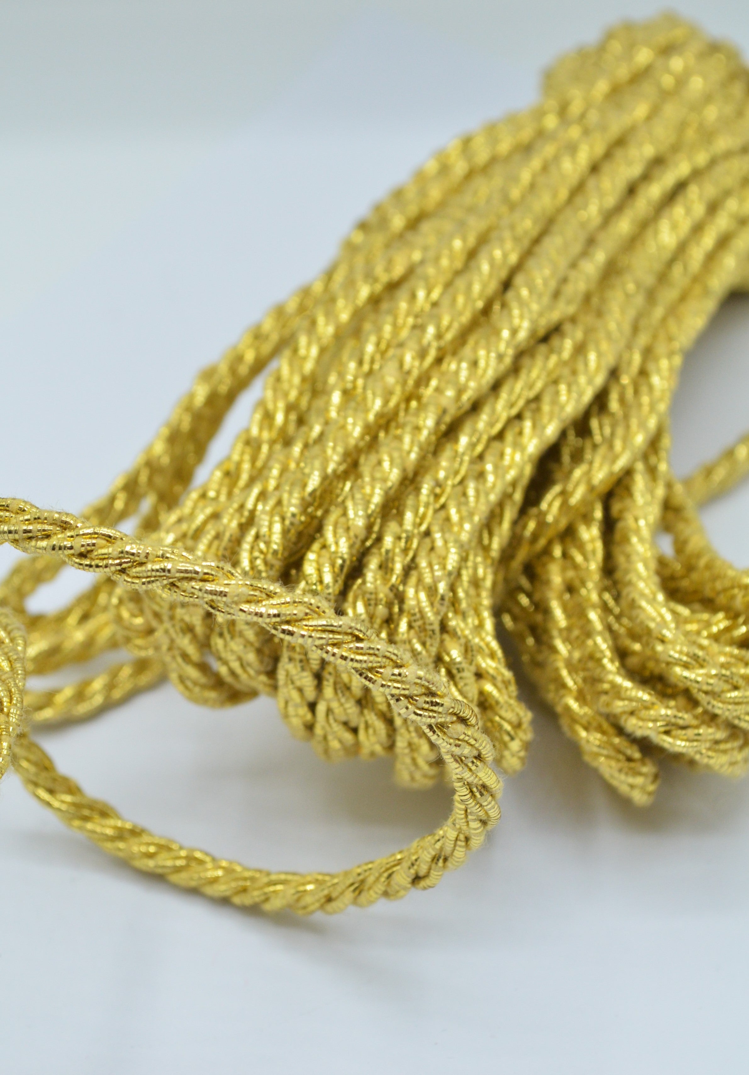 Snur Rasucit 5mm, Auriu