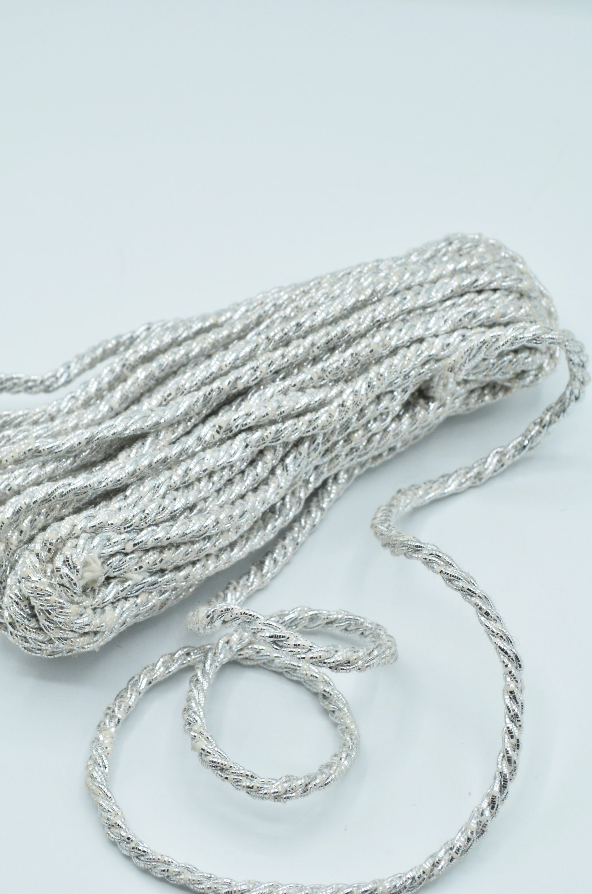 Snur Rasucit 5mm, Argintiu