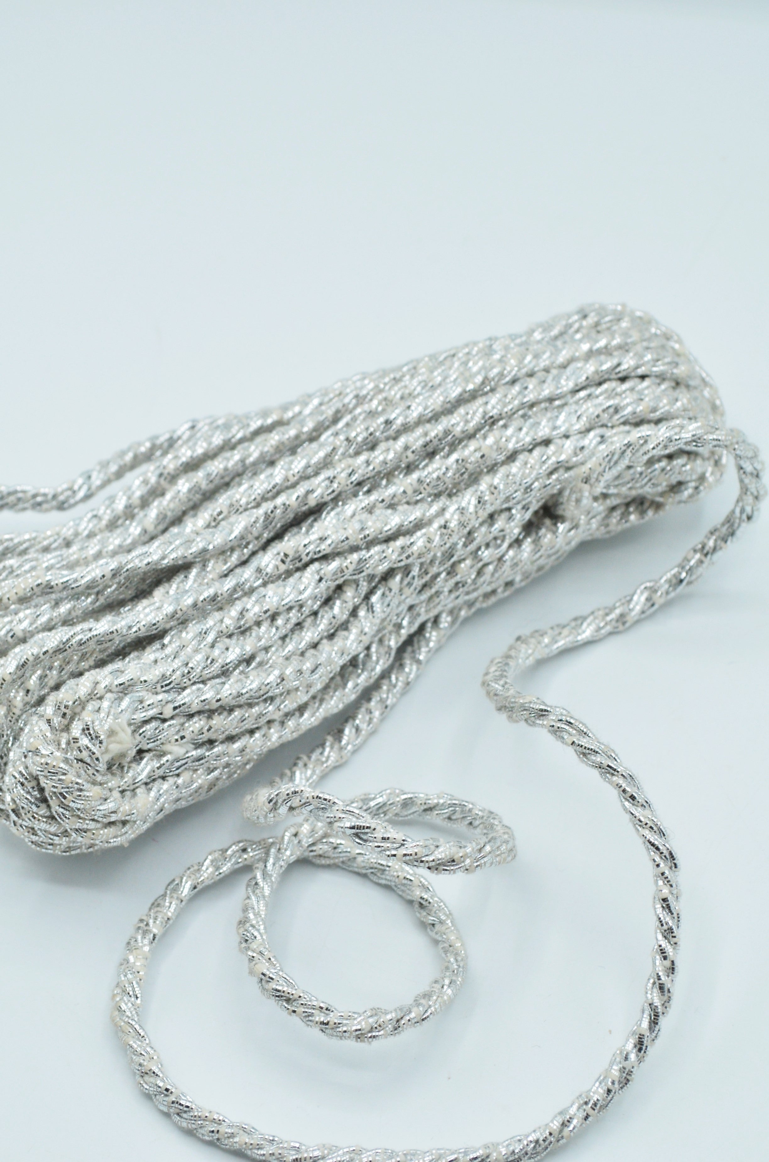 Snur Rasucit 5mm, Argintiu