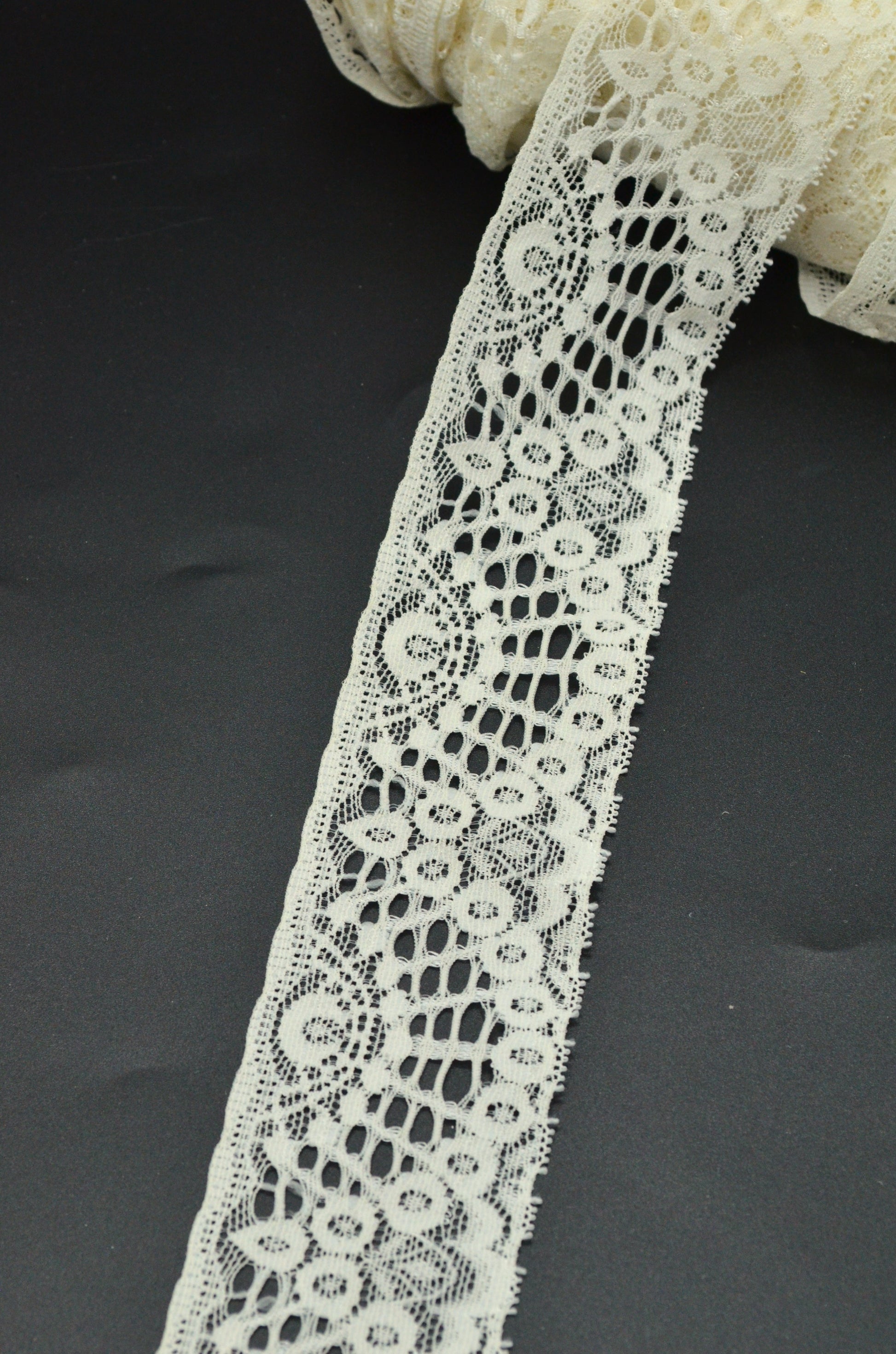 Dantela Elastica 5cm, Crem