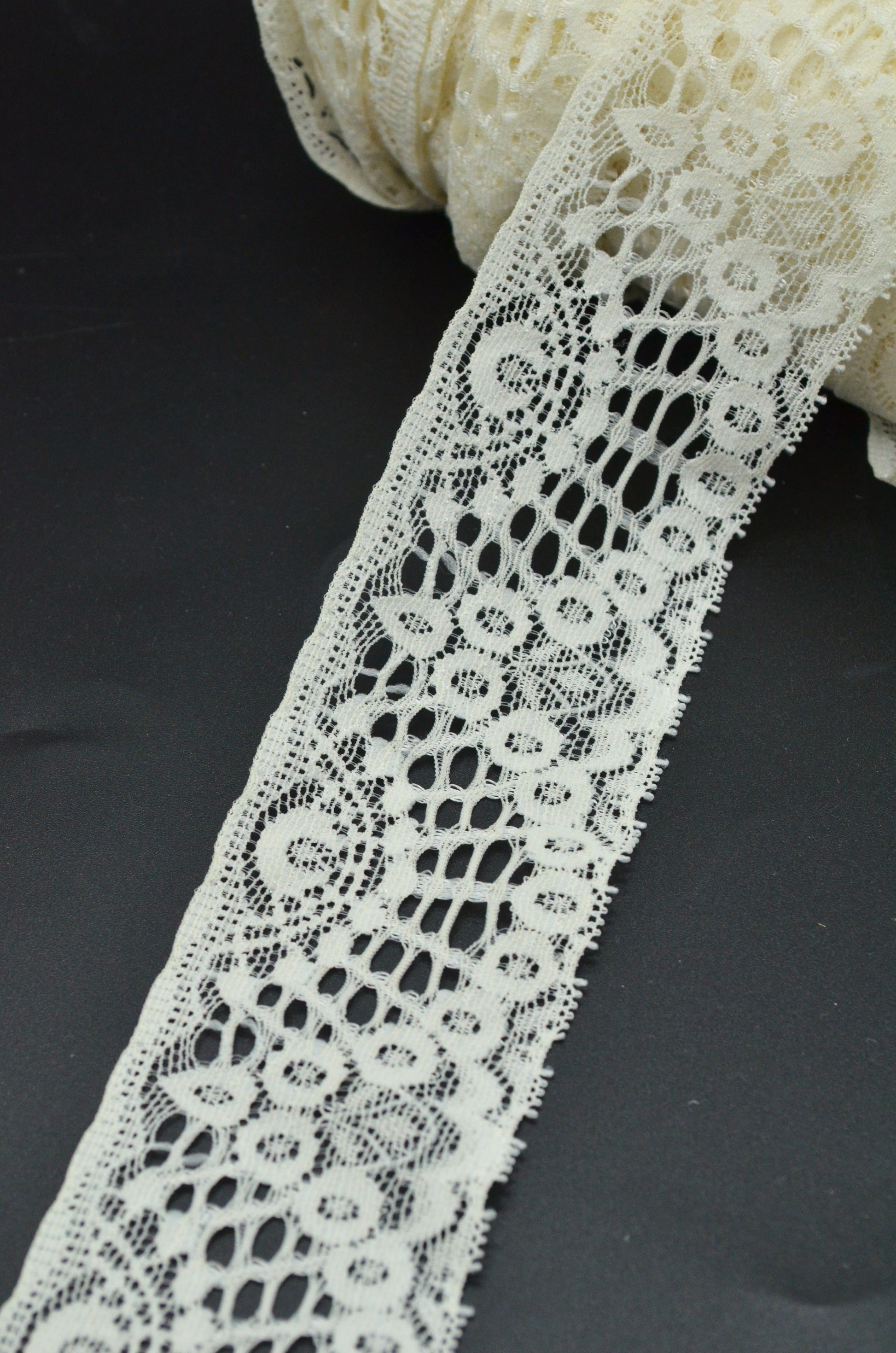 Dantela Elastica 5cm, Crem