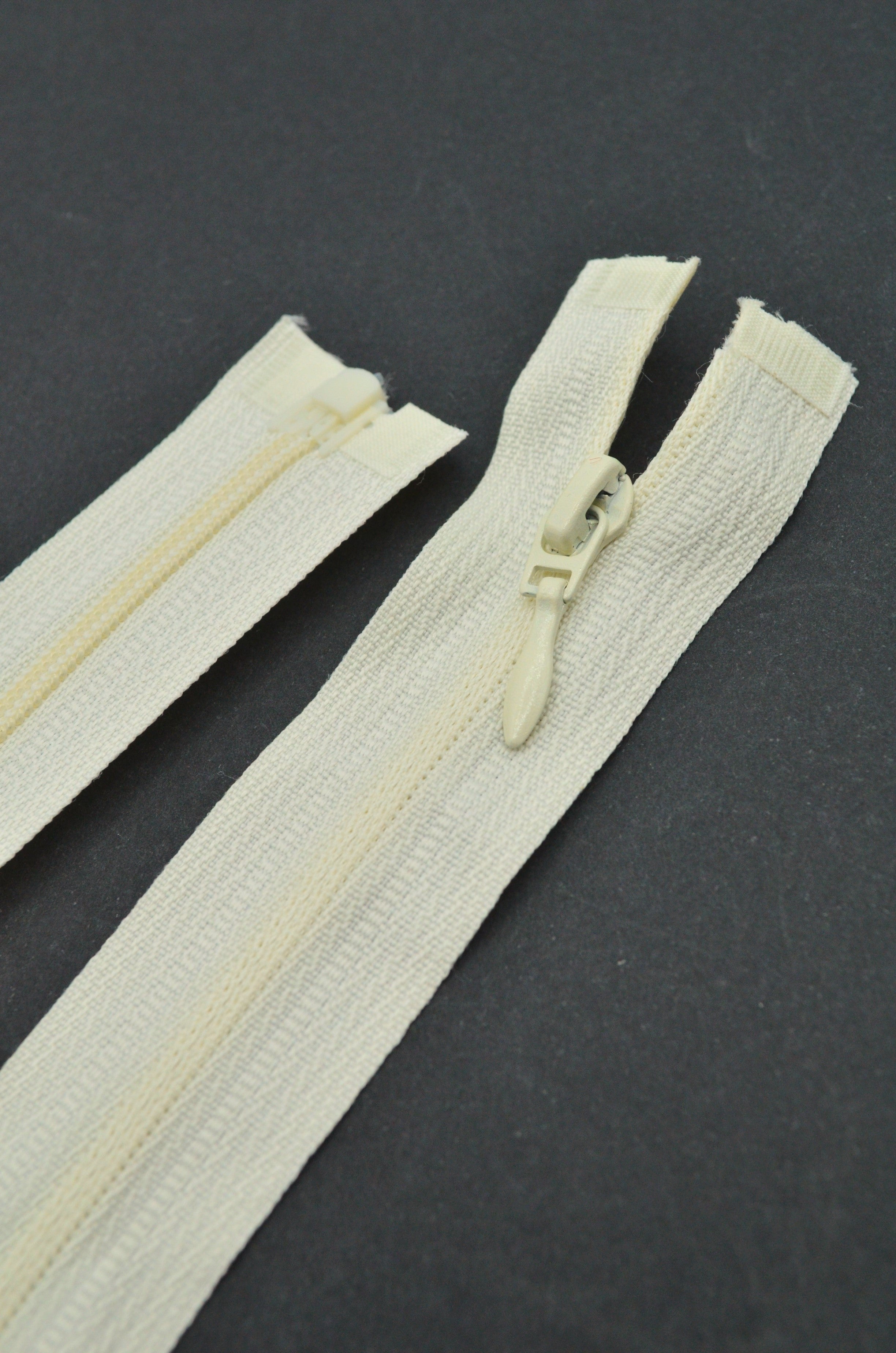 Fermoar Ascuns Pe Panza Detasabil, 60cm, Crem Unt