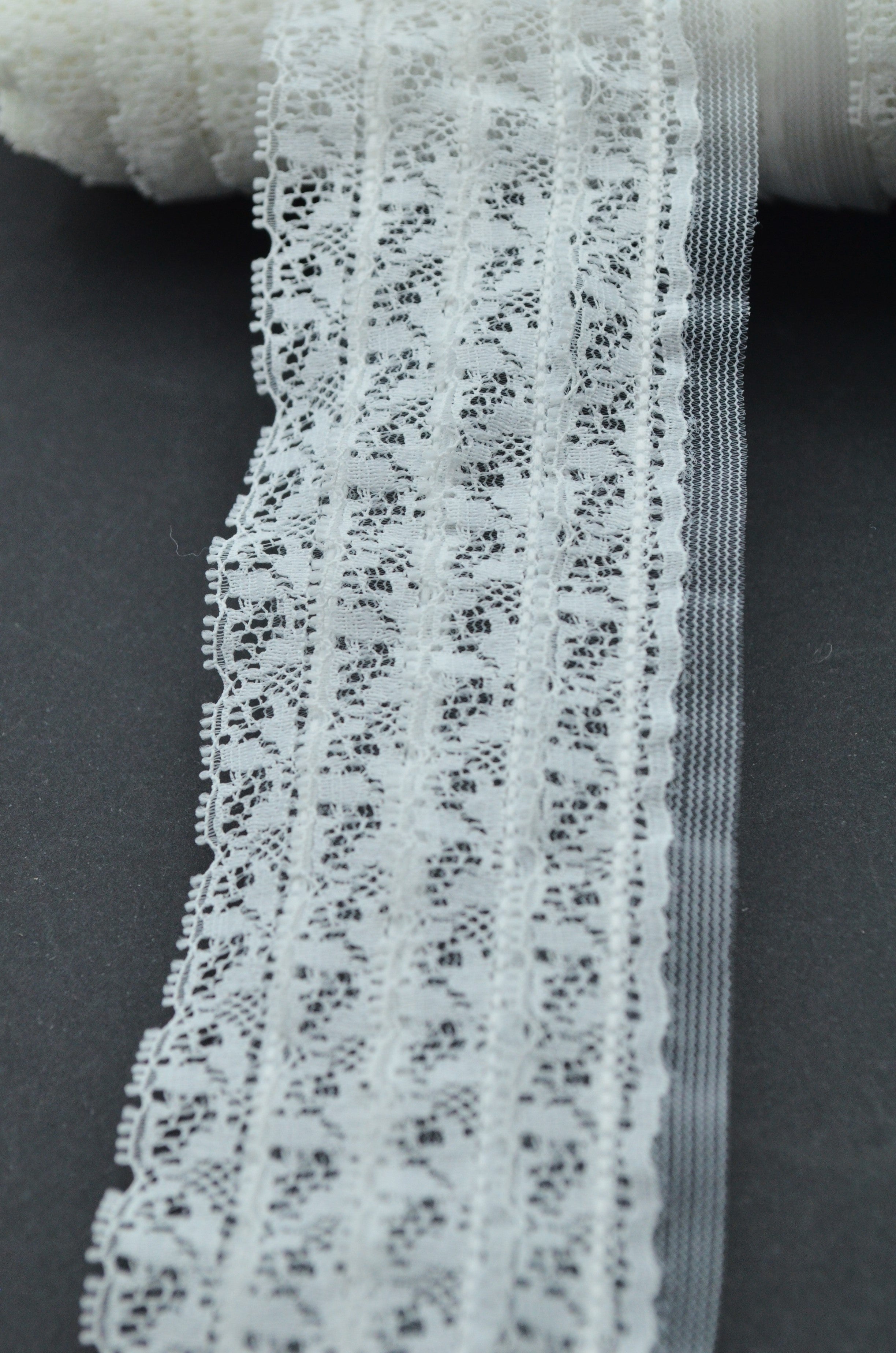 Pasmanterie Cu Dantela 5.50cm, Ivoire