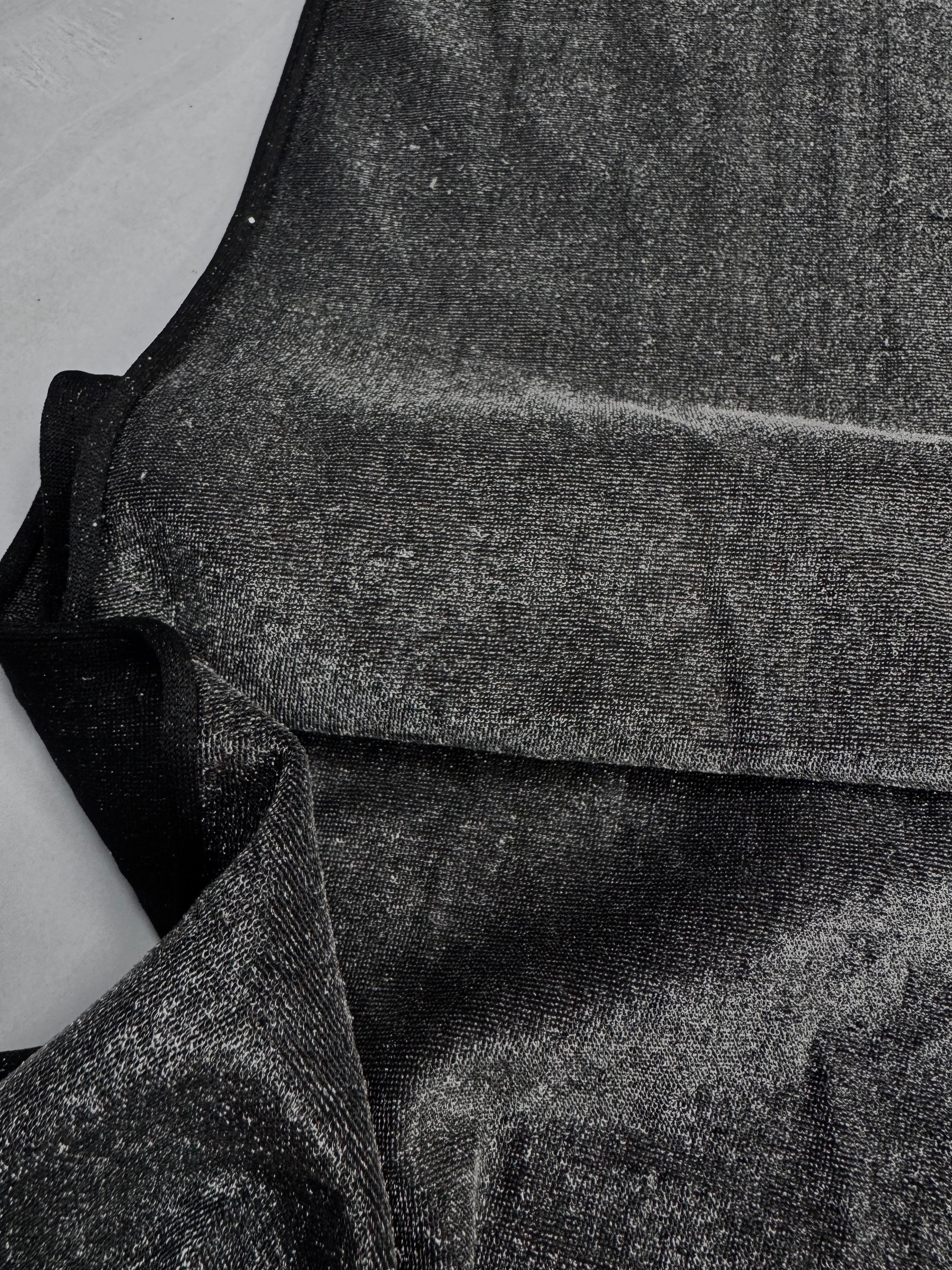 Lurex negru cu argintiu