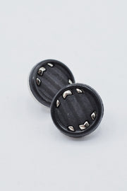 Nasturi De Plastic Negru Cu Argintiu, 15mm