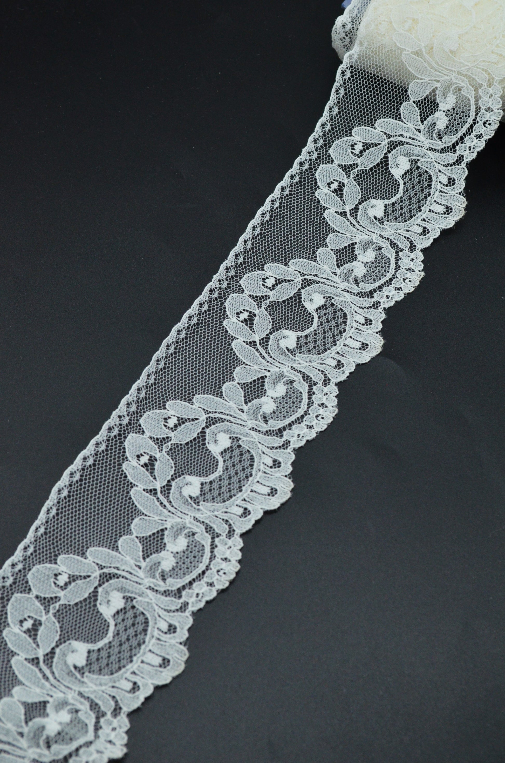 Dantela 4.50cm, Alb