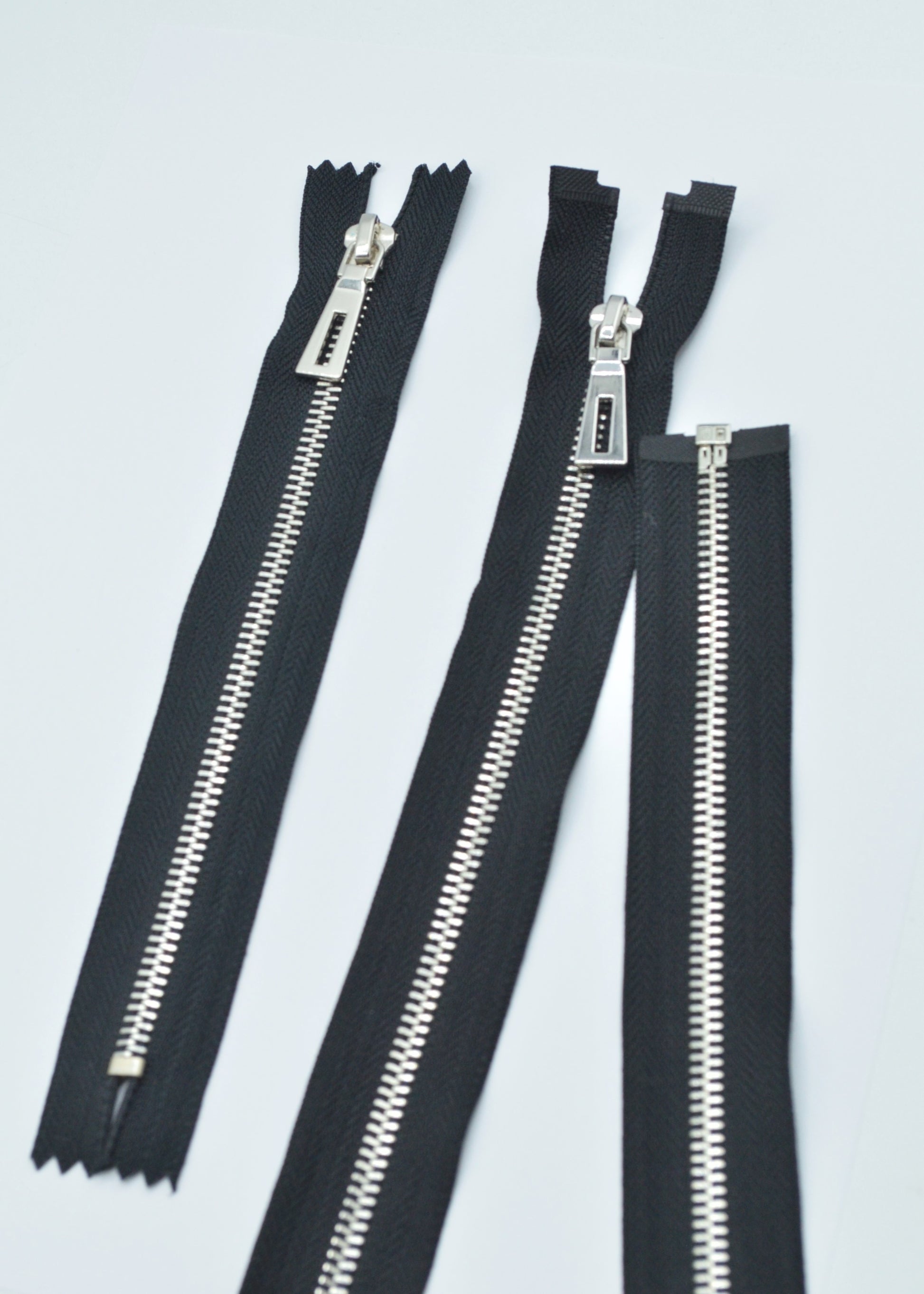 Fermoar Metalic Detasabil 5mm, Negru Cu Argintiu, 20,60,80cm
