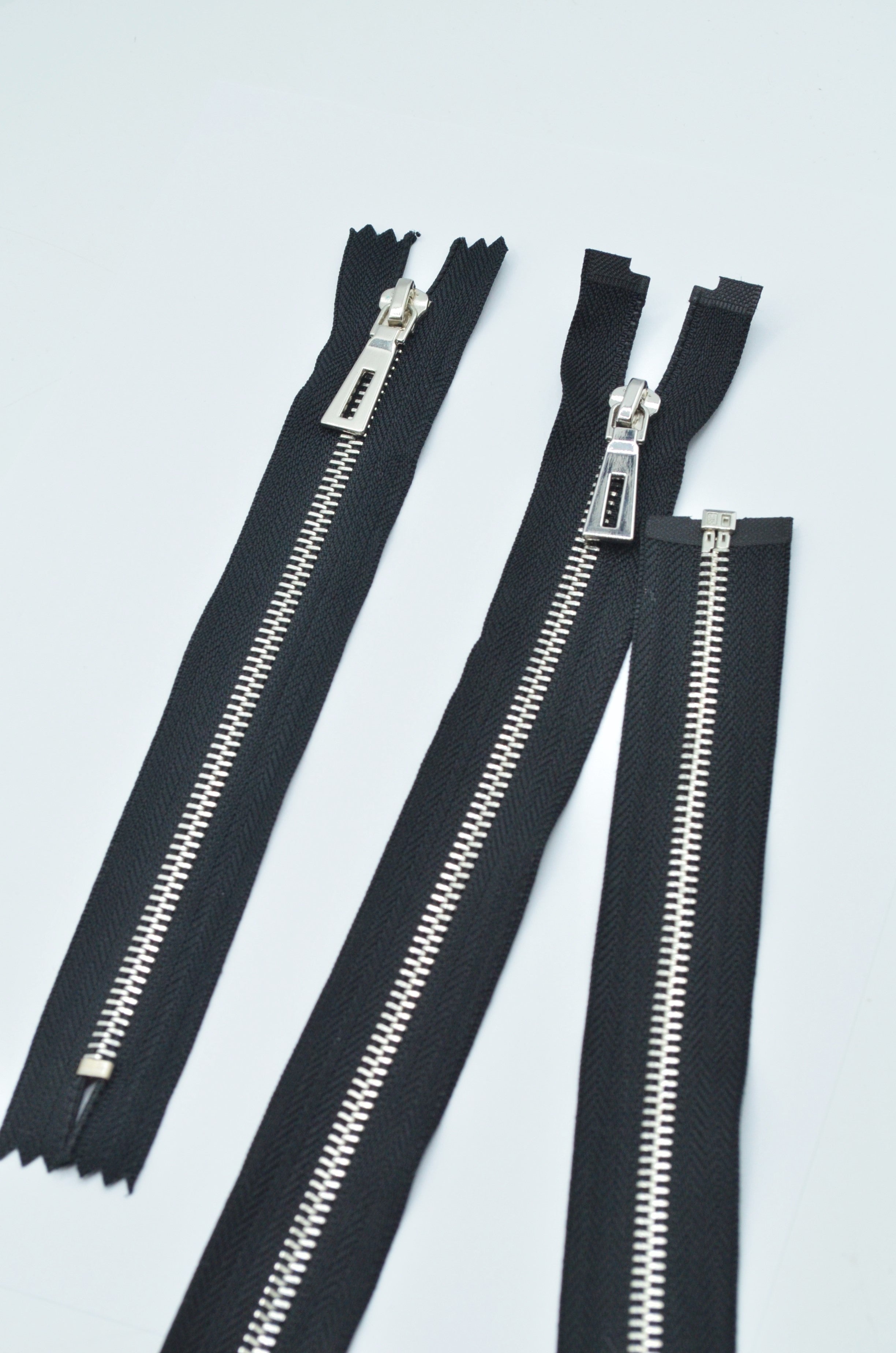Fermoar Metalic Detasabil 5mm, Negru Cu Argintiu, 20,60,80cm