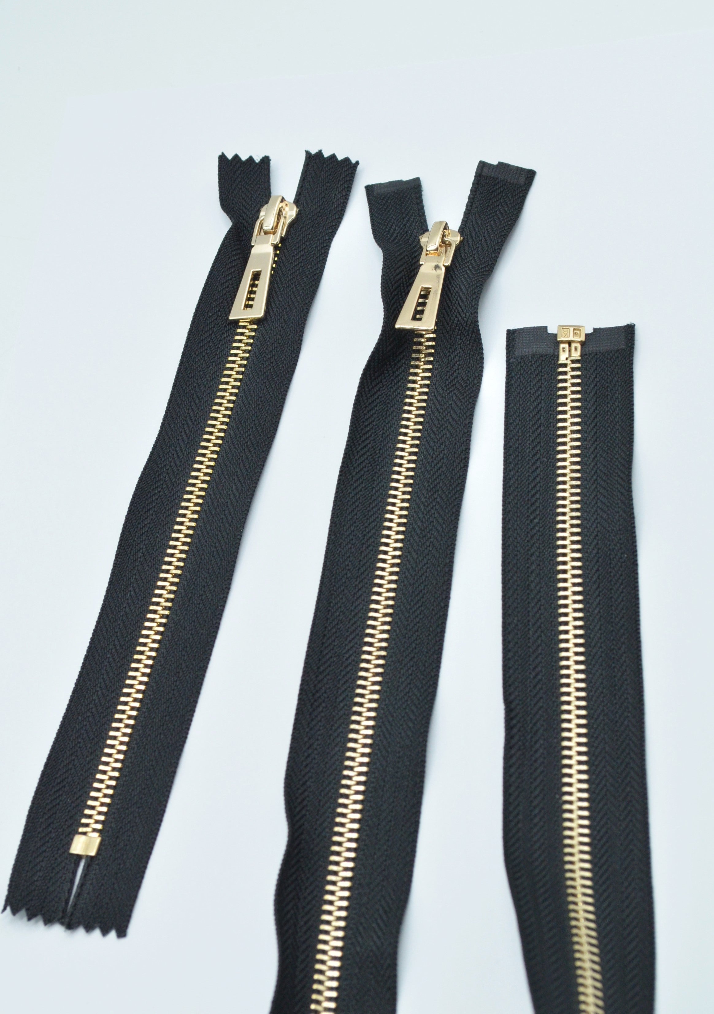 Fermoar Metalic Detasabil, 5mm, Negru Cu Auriu, 20,60,80cm