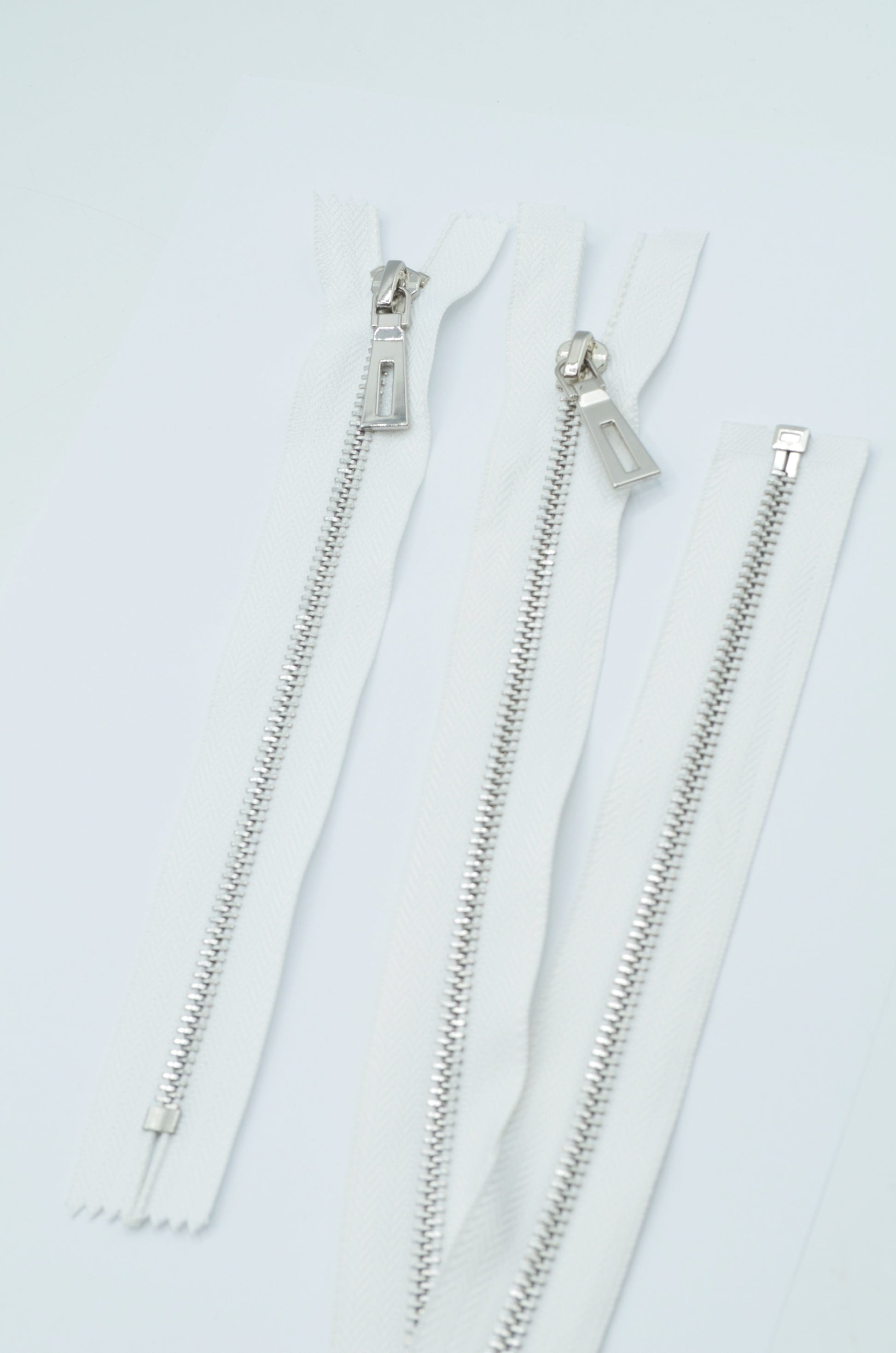 Fermoar Metalic Detasabil 5mm, 20,60,80cm, Alb