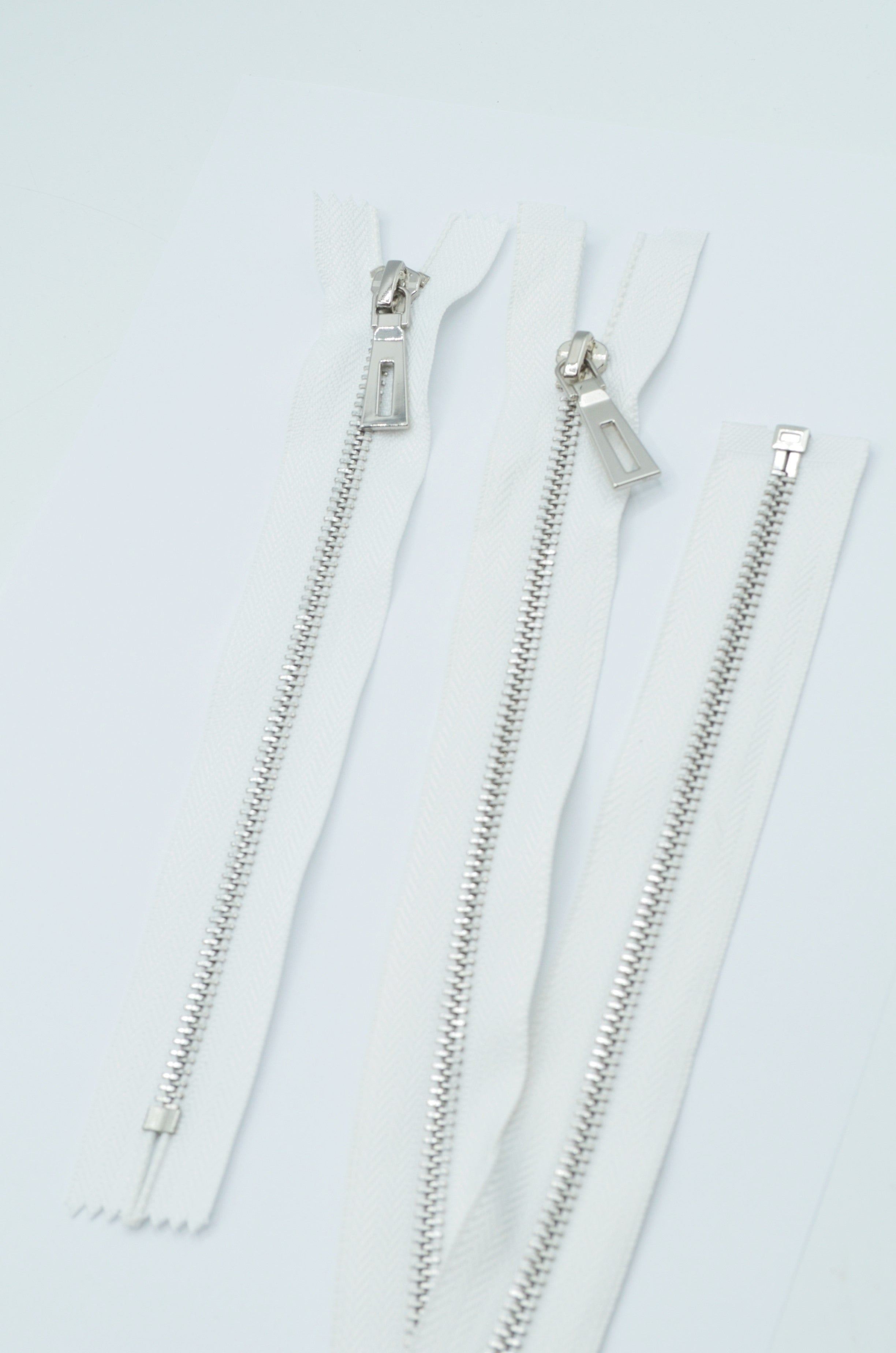 Fermoar Metalic Detasabil 5mm, 20,60,80cm, Alb