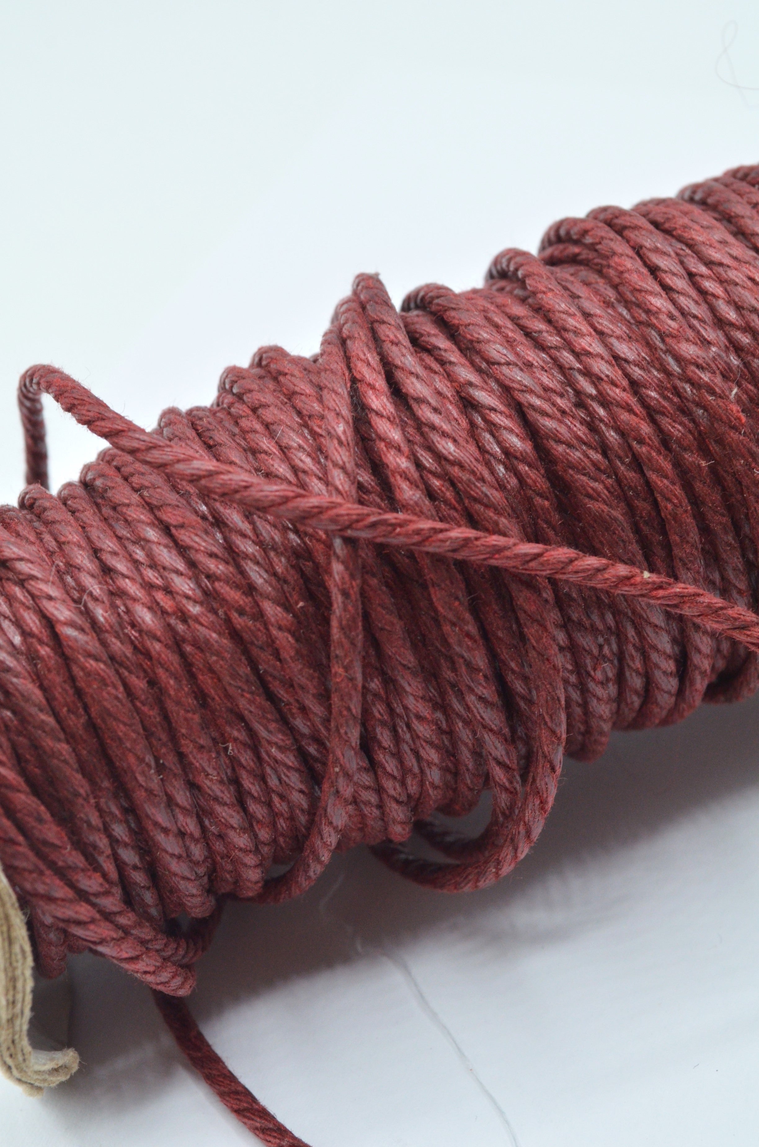 Snur Din Bumbac Cerat 3mm, Grena