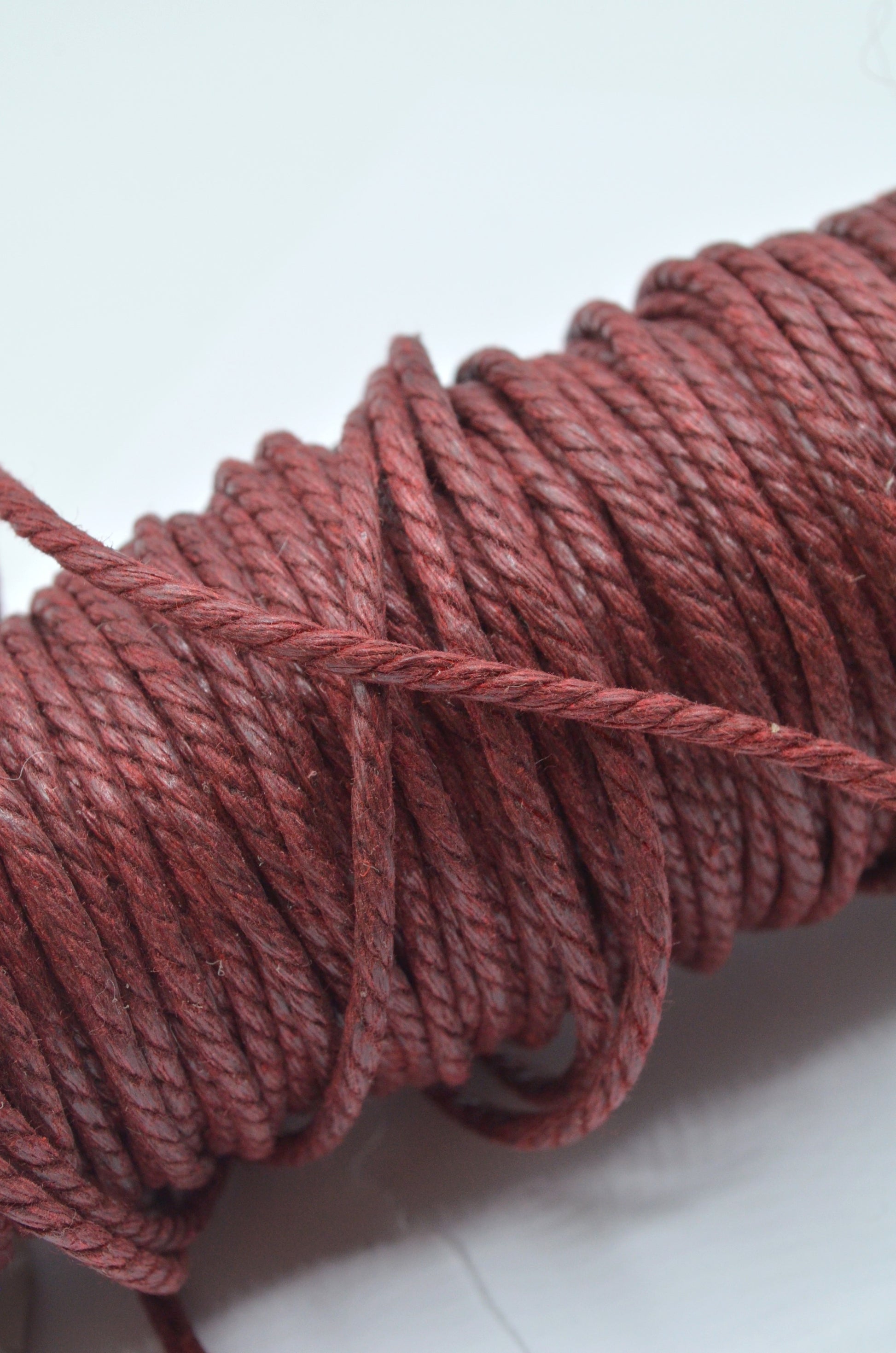 Snur Din Bumbac Cerat 3mm, Grena