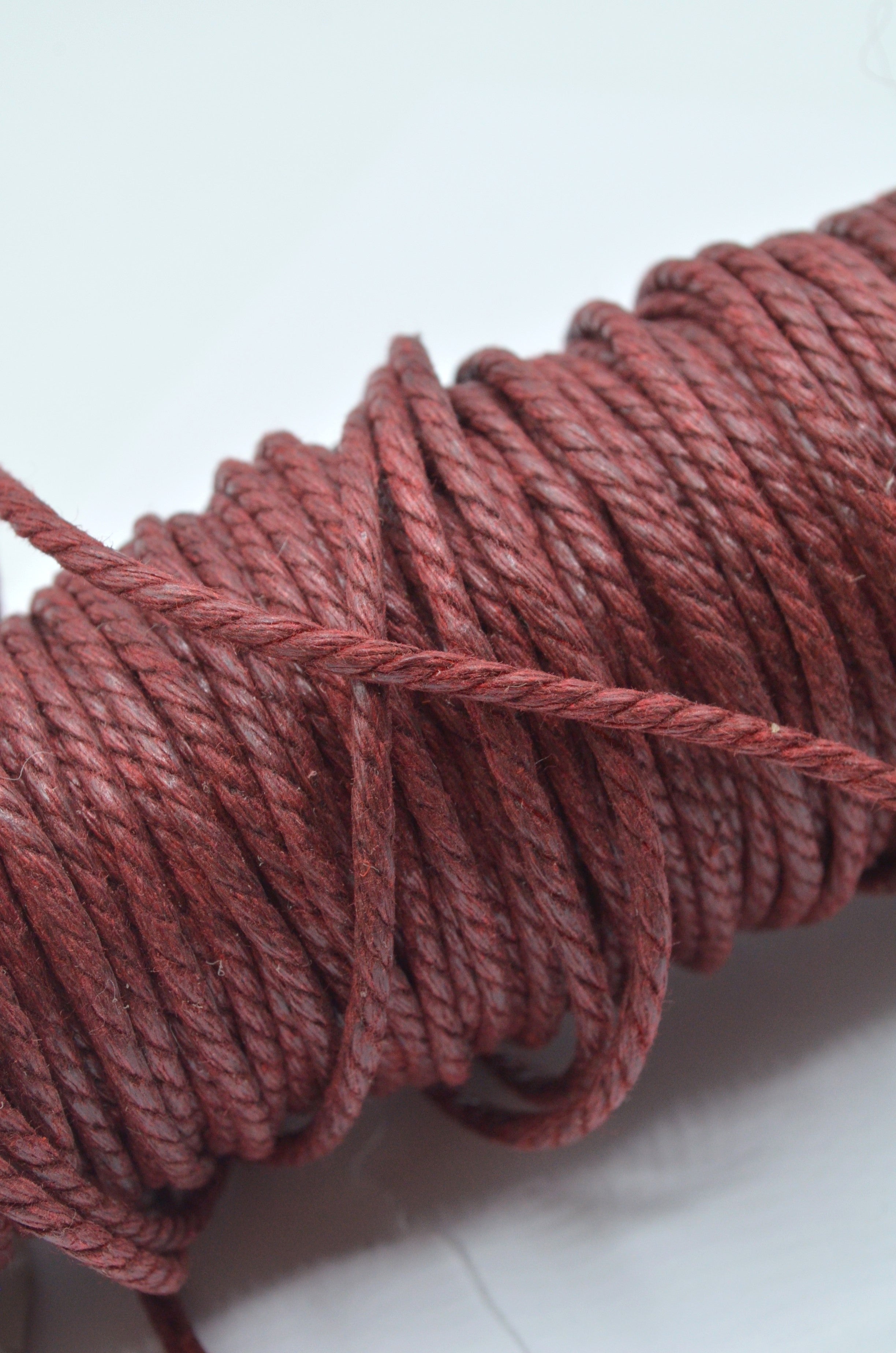 Snur Din Bumbac Cerat 3mm, Grena