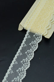 Dantela Elastica 3.50cm, Crem