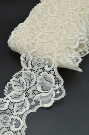 Dantela Elastica 8cm, Crem