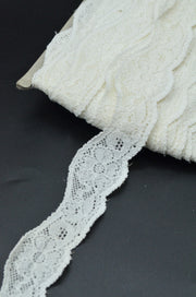 Dantela Elastica 2.50cm, Alb