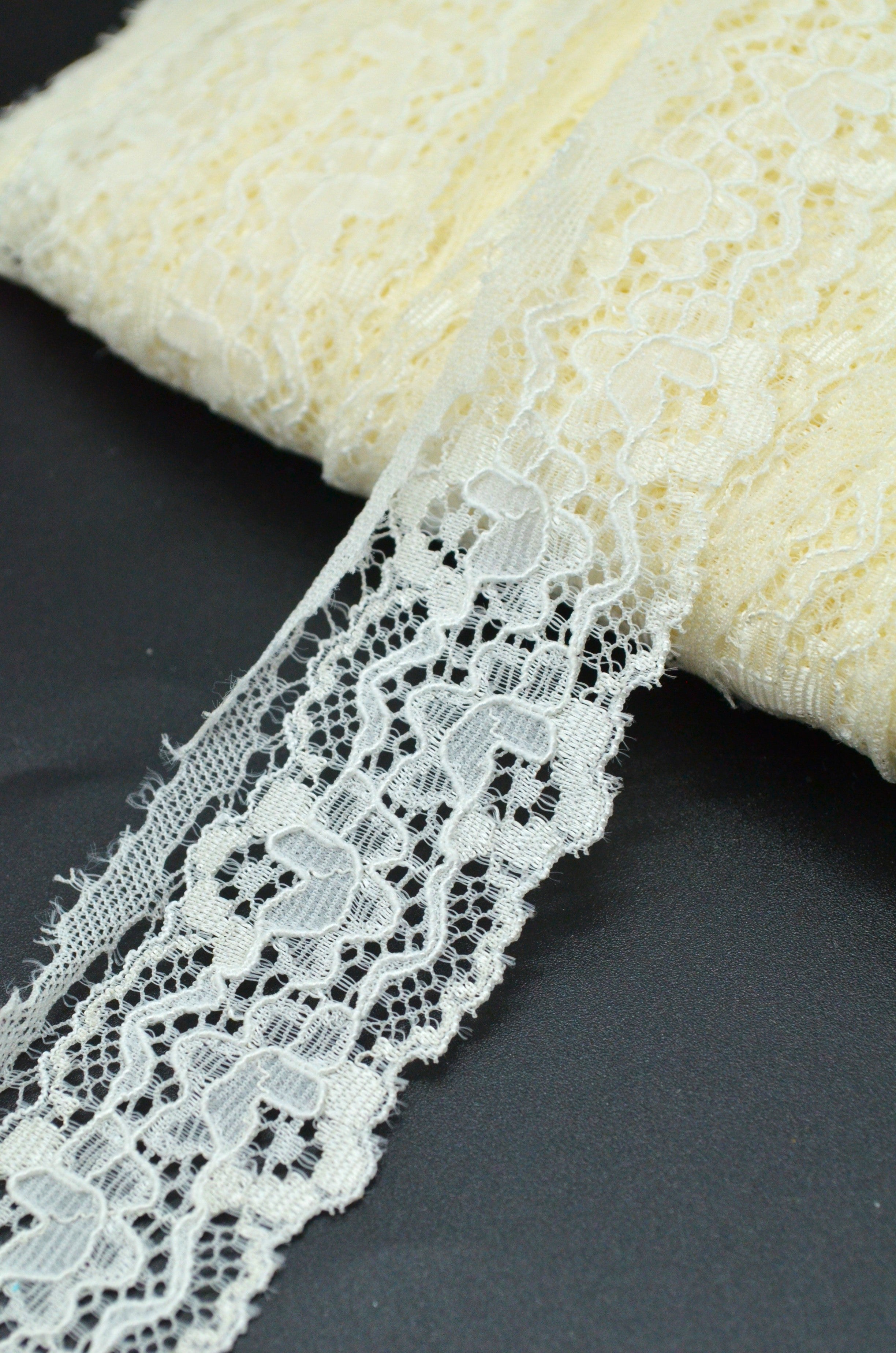 Dantela Elastica 3cm, Crem