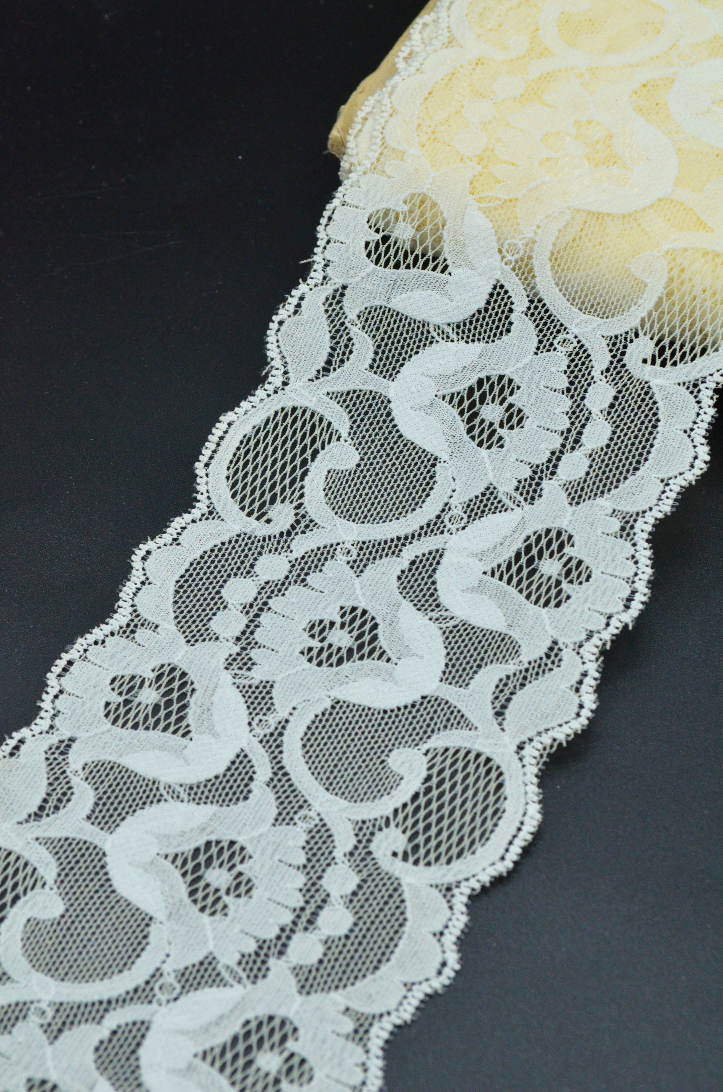 Dantela Elastica 8.50cm, Crem