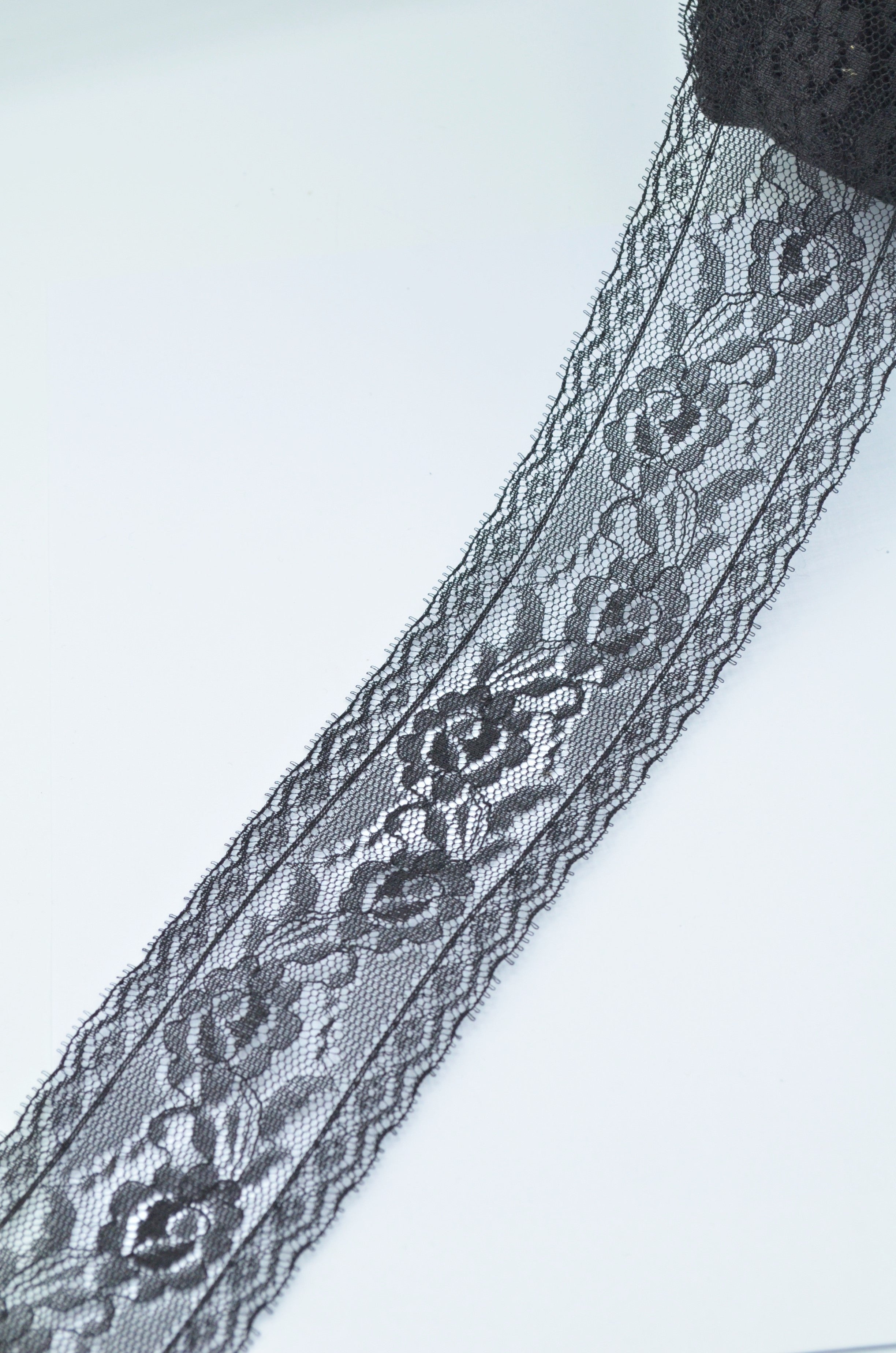 Dantela 6.50cm, Negru