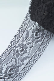 Dantela 6.50cm, Negru