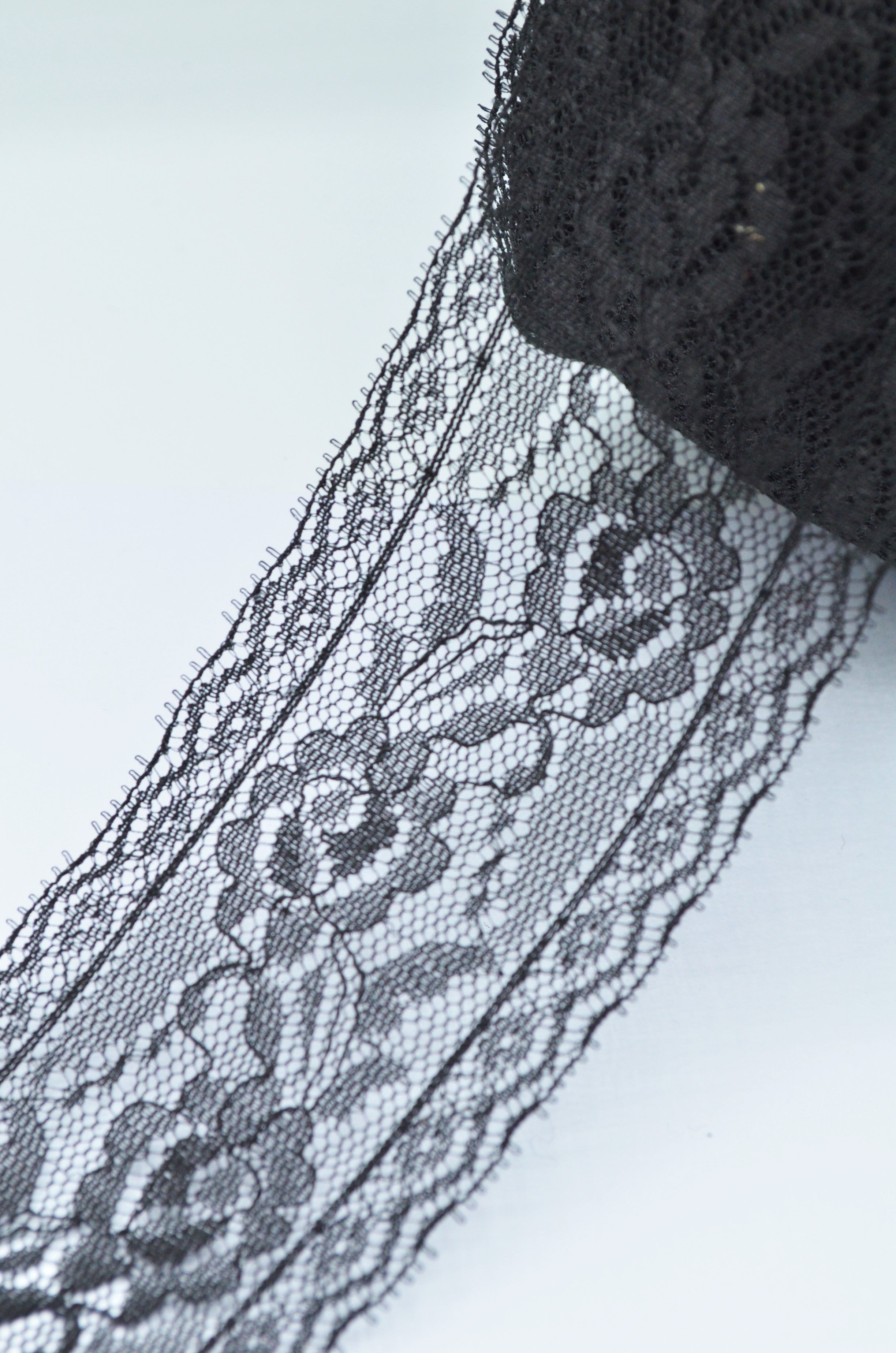 Dantela 6.50cm, Negru