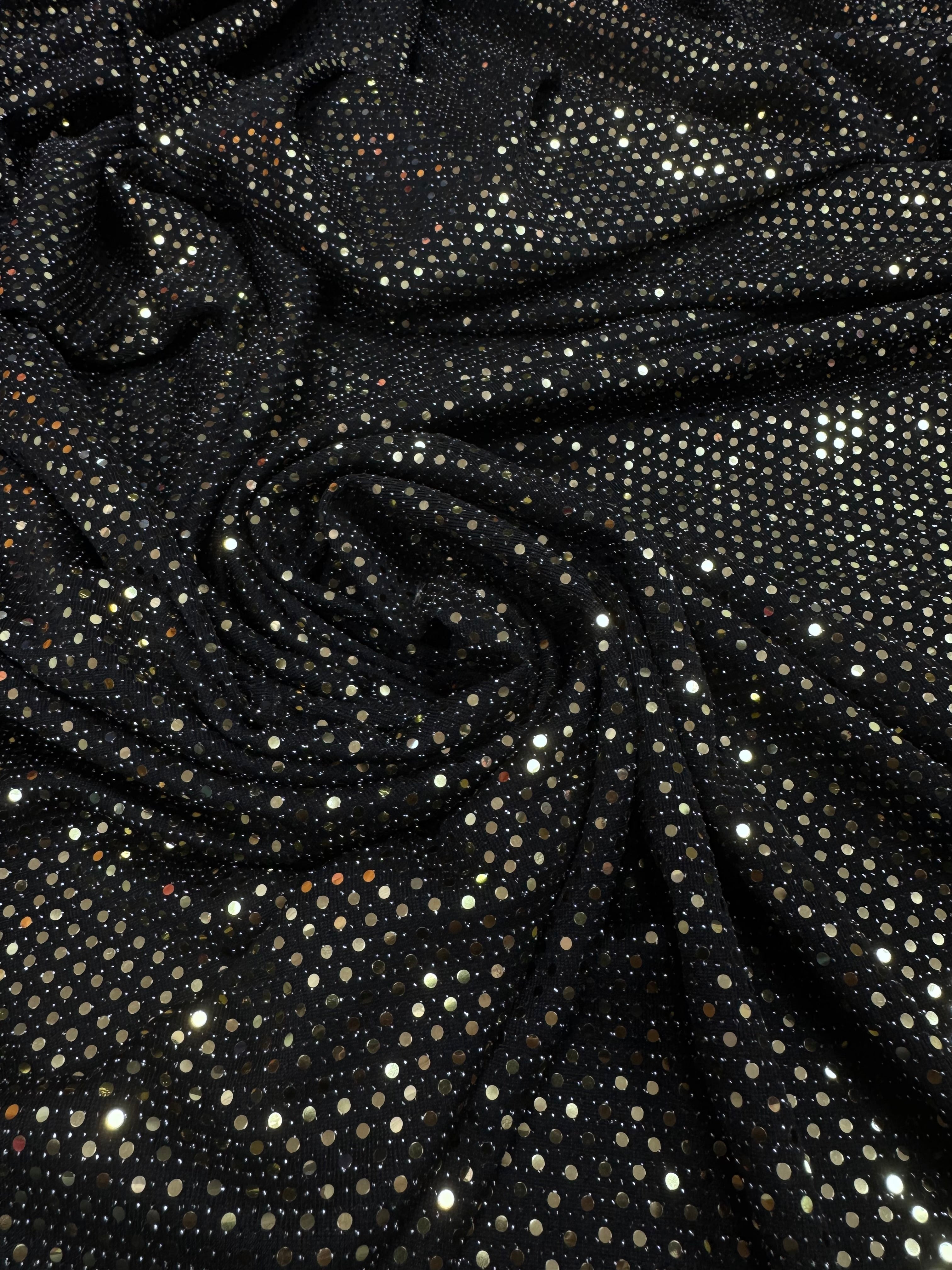 Lurex Negru Cu Auriu