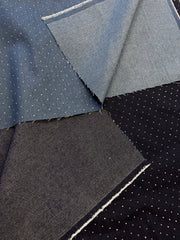 Denim ușor elastic cu strasuri